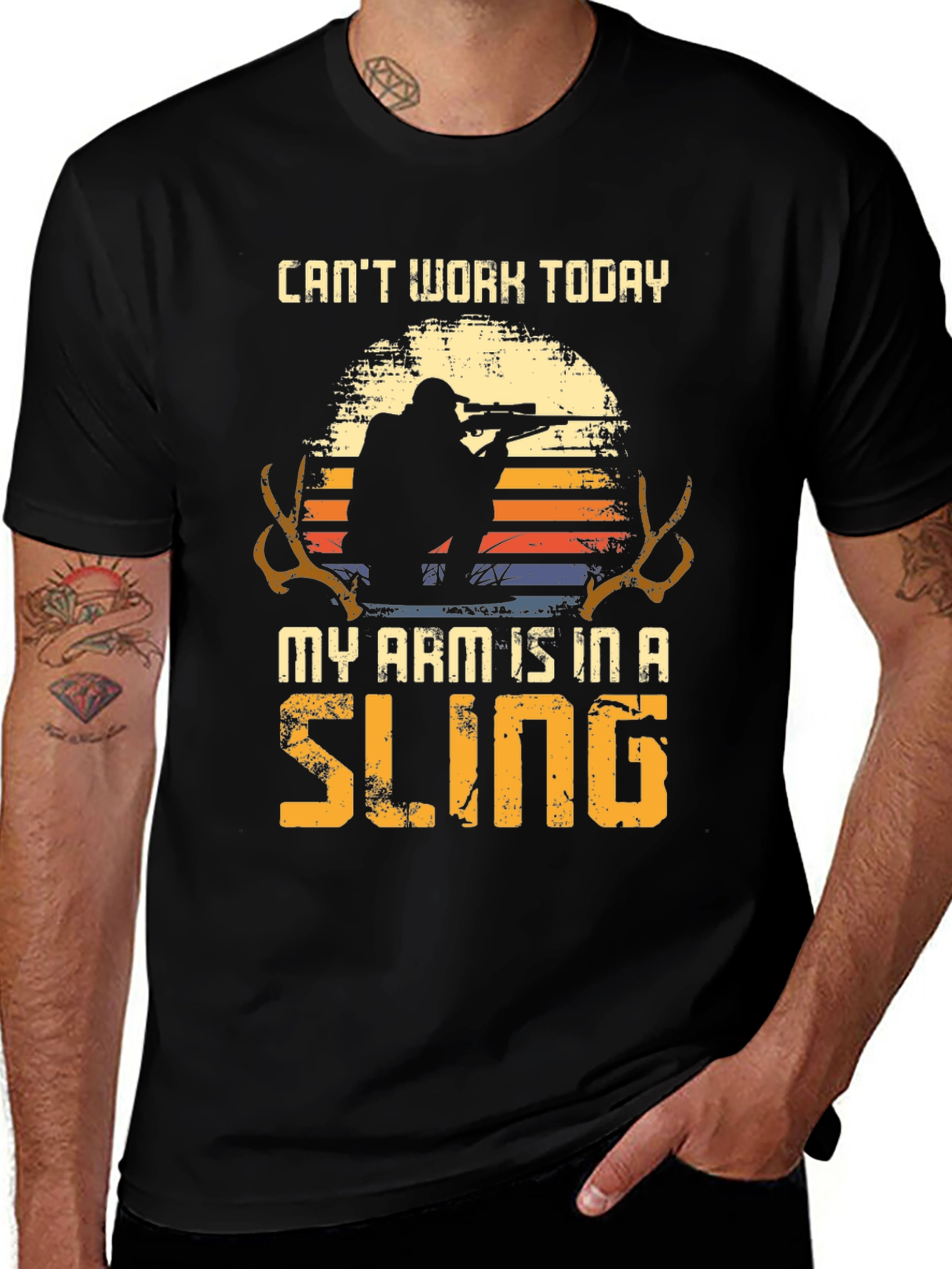 Can't Work Today Arm in a Sling T-Shirt