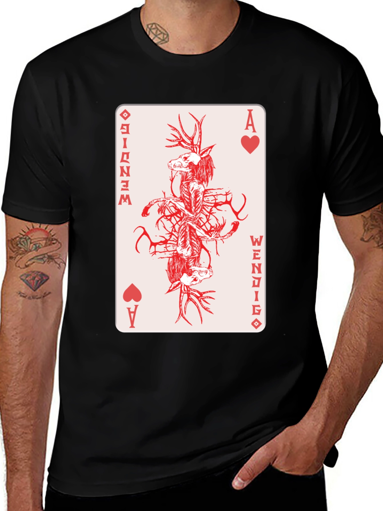 Variant 15 of Wendigo Playing Card Graphic T-Shirt