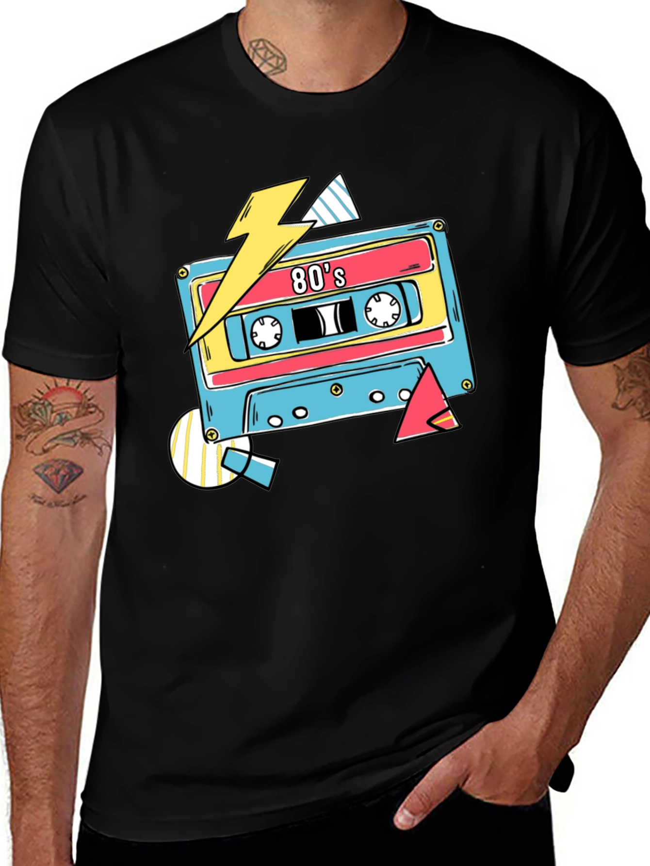 Variant 18 of Retro 80's Cassette Tape Graphic T-Shirt