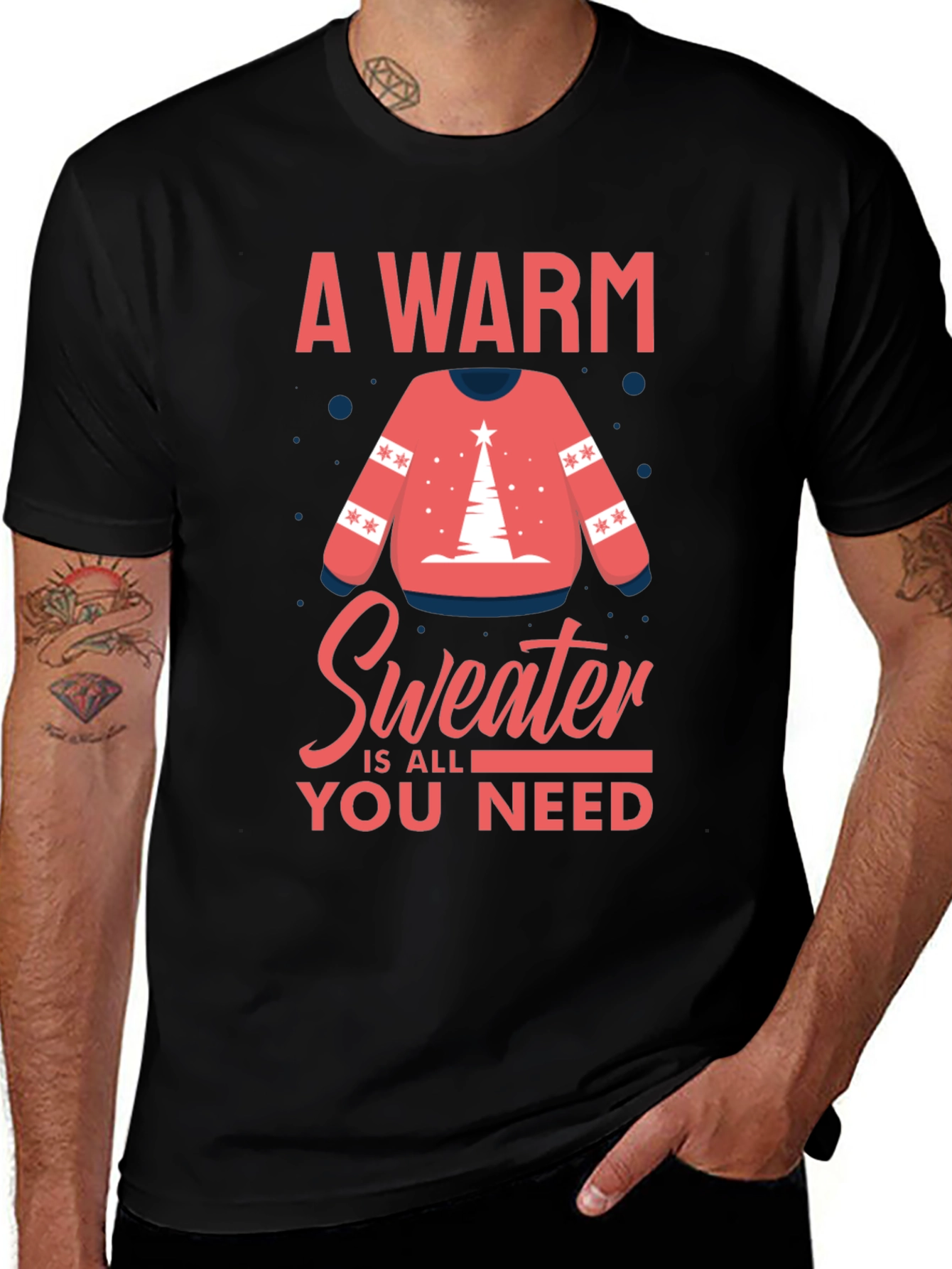 Variant 7 of Warm Sweater T-Shirt - Holiday Season