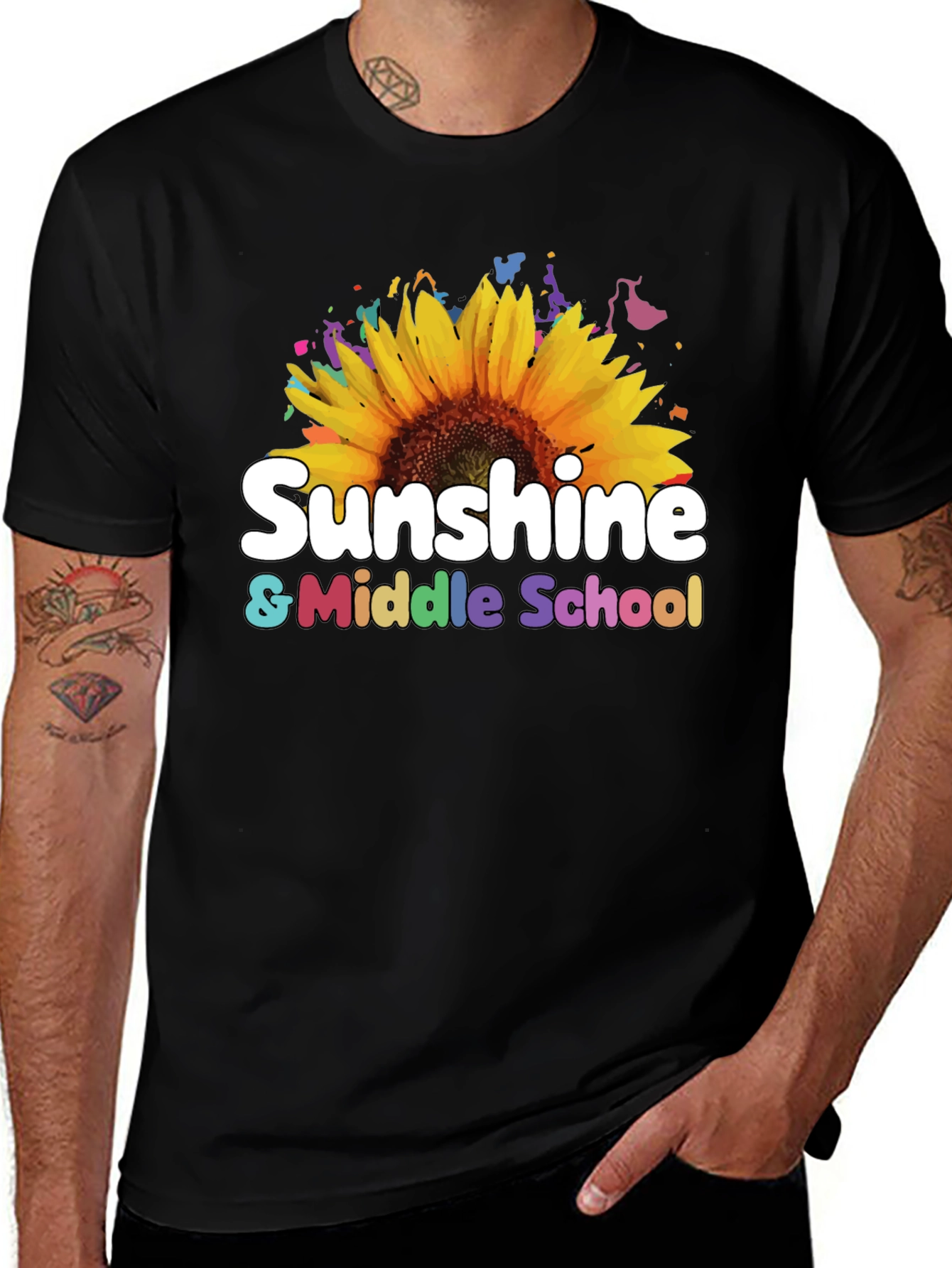 Variant 27 of Sunshine & Middle School Black T-Shirt