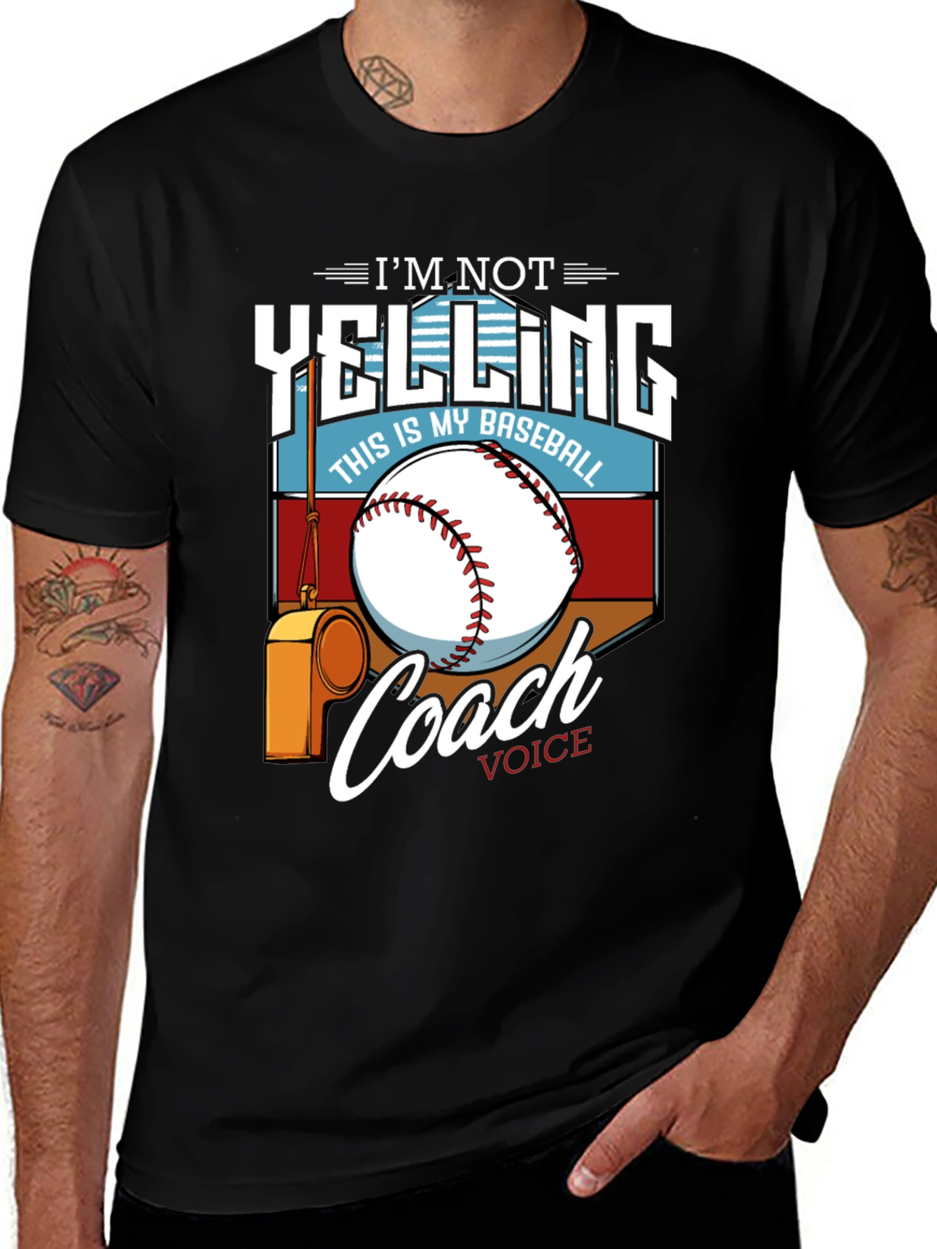 Variant 8 of I'm Not Yelling This is My Baseball Coach Voice T-Shirt