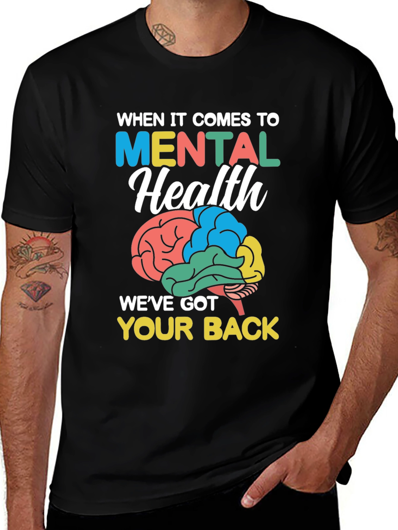 Variant 18 of Mental Health Awareness T-Shirt - We've Got Your Back