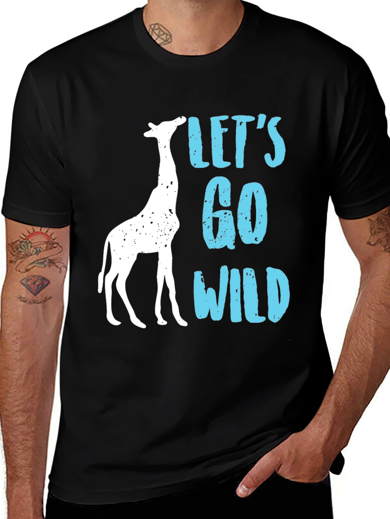 Variant 8 of Let's Go Wild Giraffe Graphic Tee