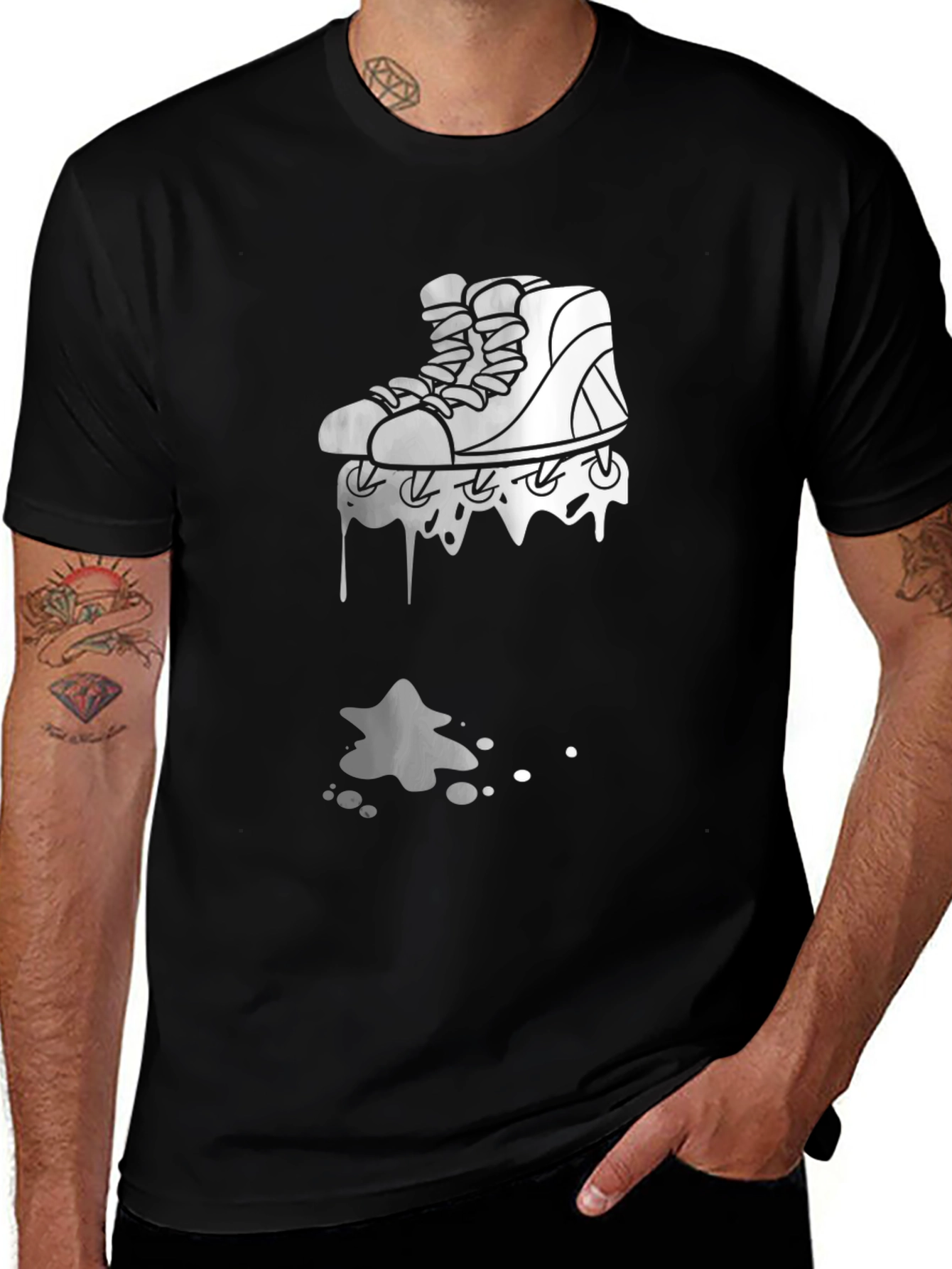 Variant 30 of Skate Drip Black Graphic Tee