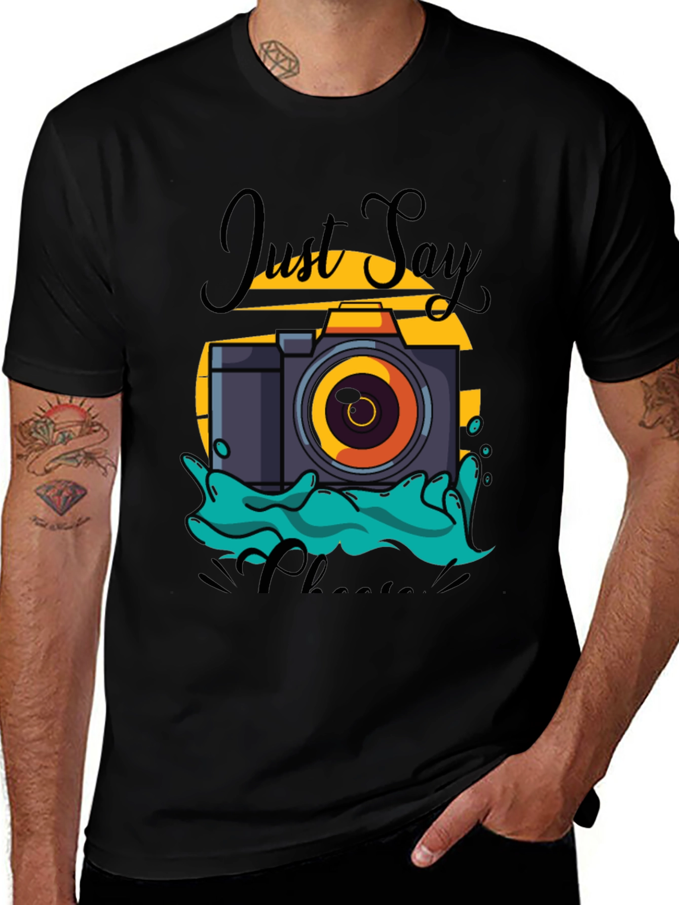 Just Say Photo T-Shirt - Camera Graphic Tee