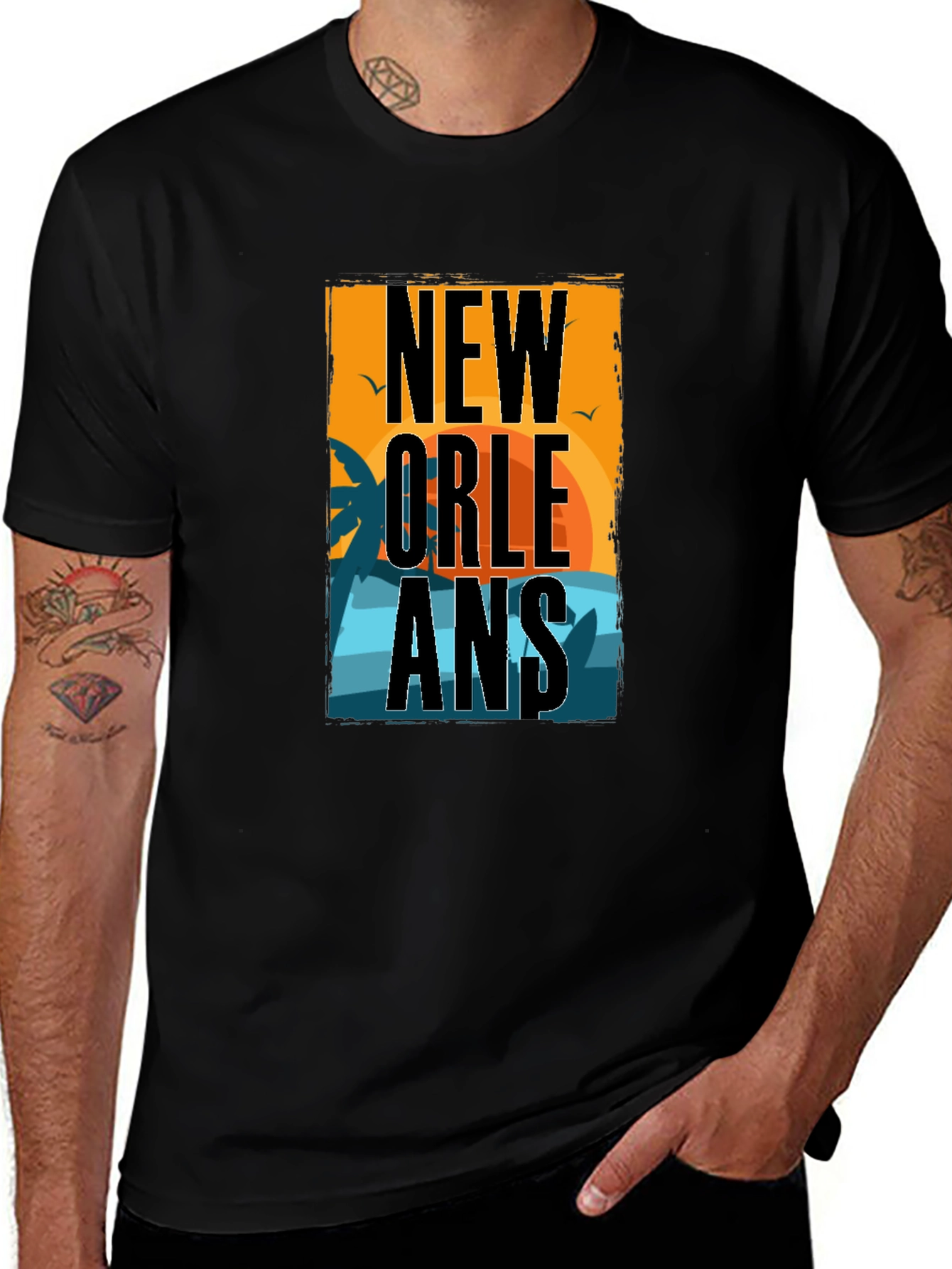 Variant 22 of New Orleans Graphic Tee - Tropical Vacation Shirt