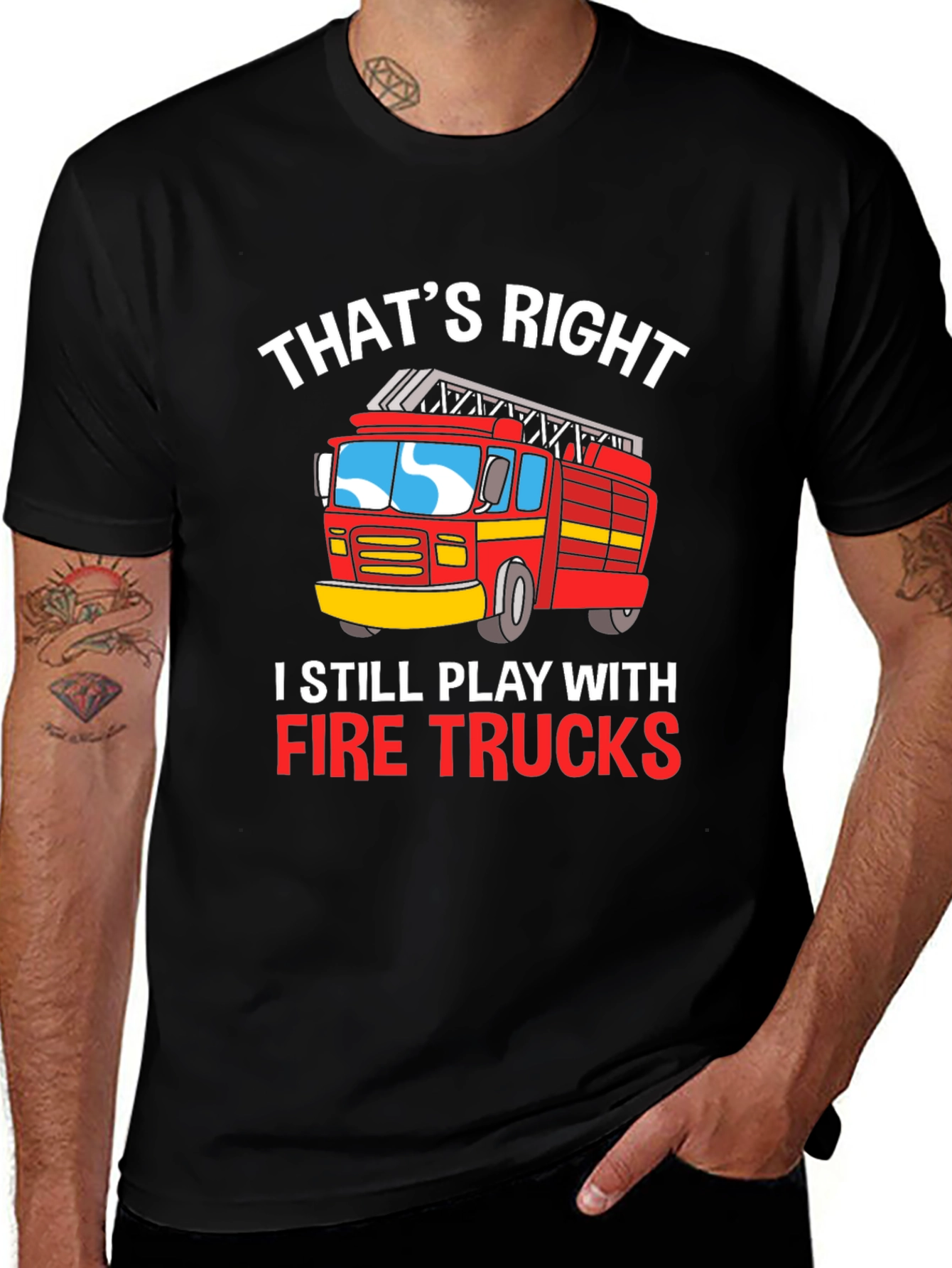 Variant 29 of Fire Truck T-Shirt - Play With Fire Trucks