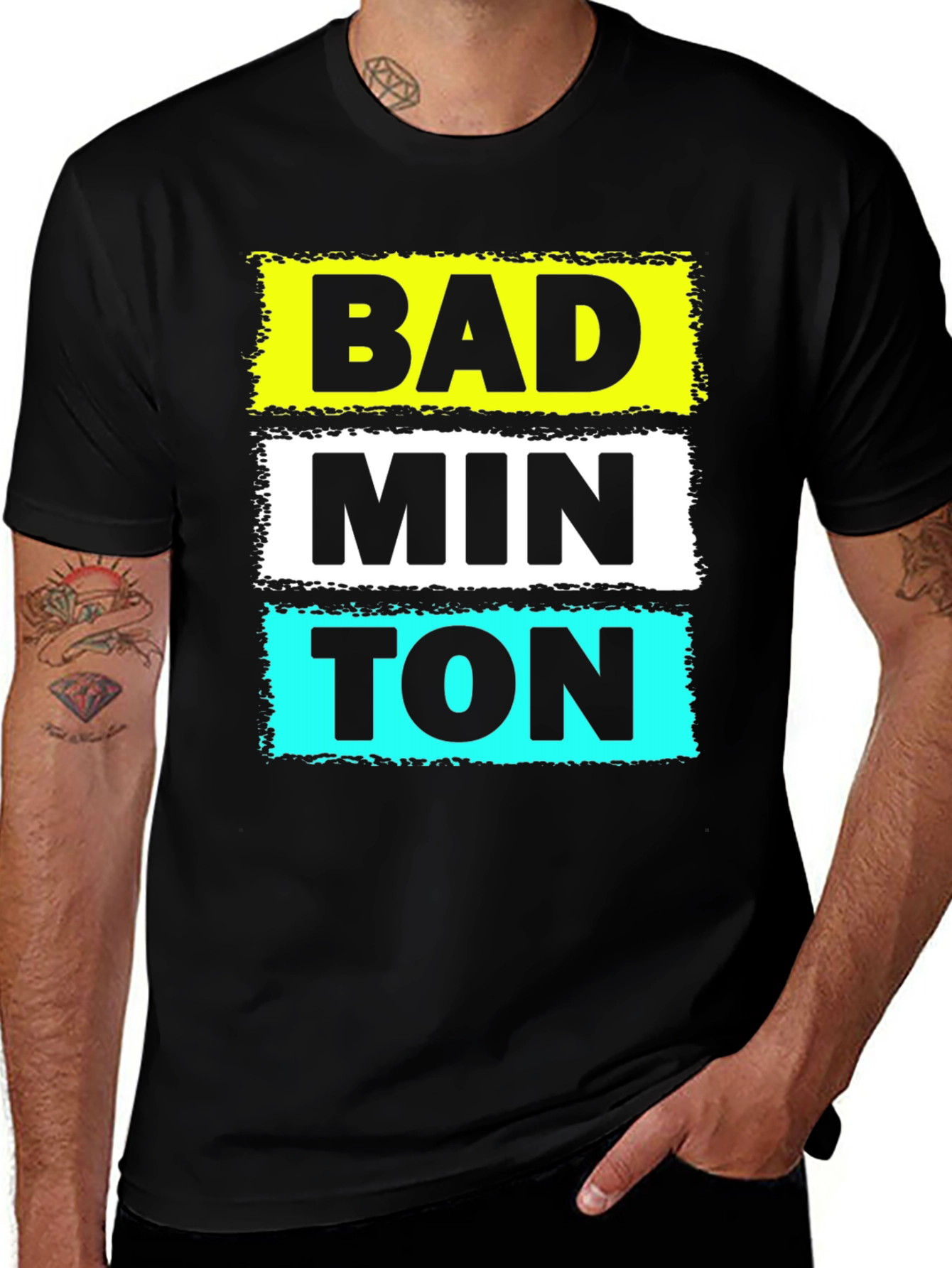Variant 3 of Badminton Graphic T-Shirt - Novelty Design
