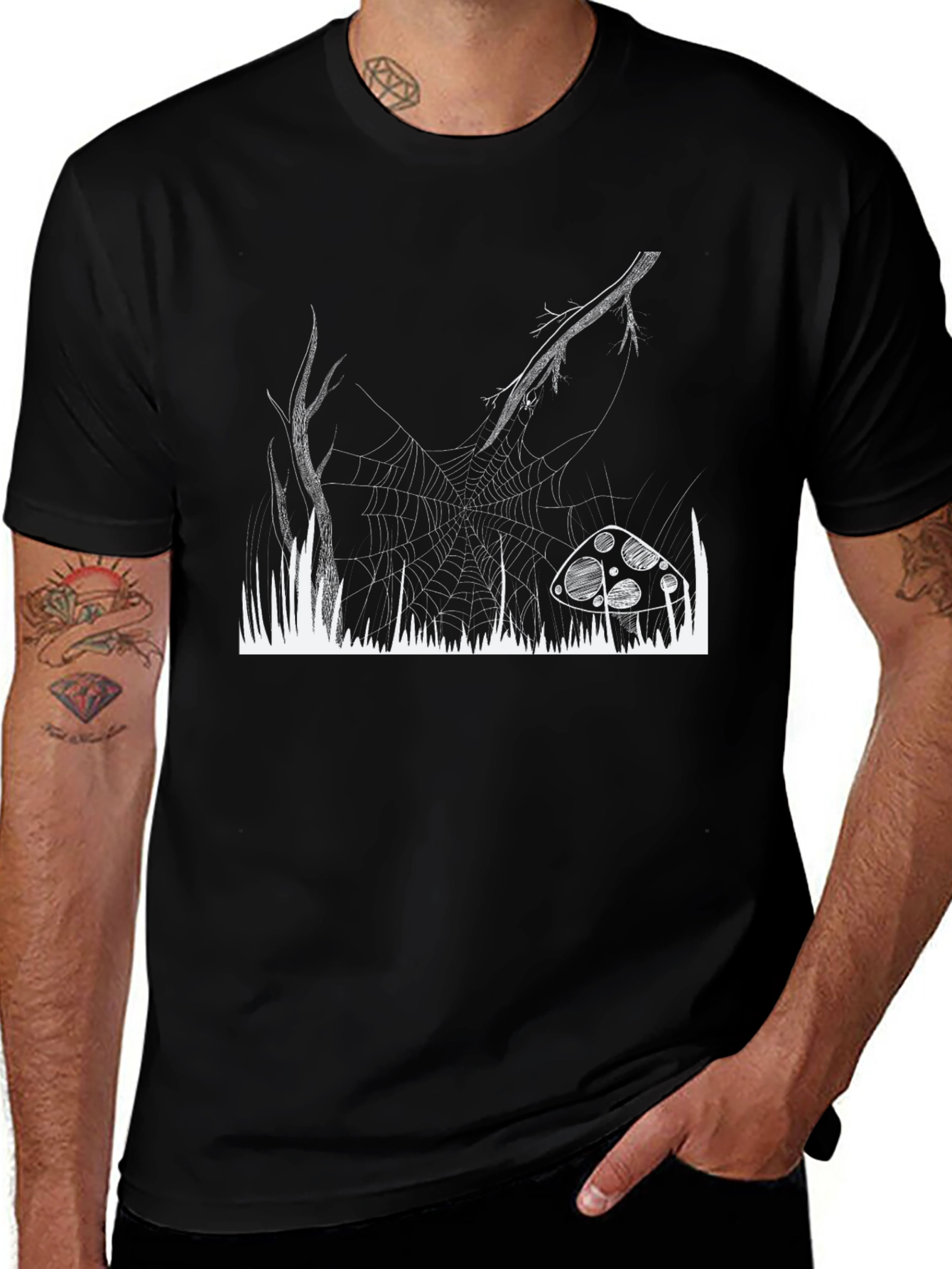 Variant 21 of Eerie Spiderweb Forest T-Shirt