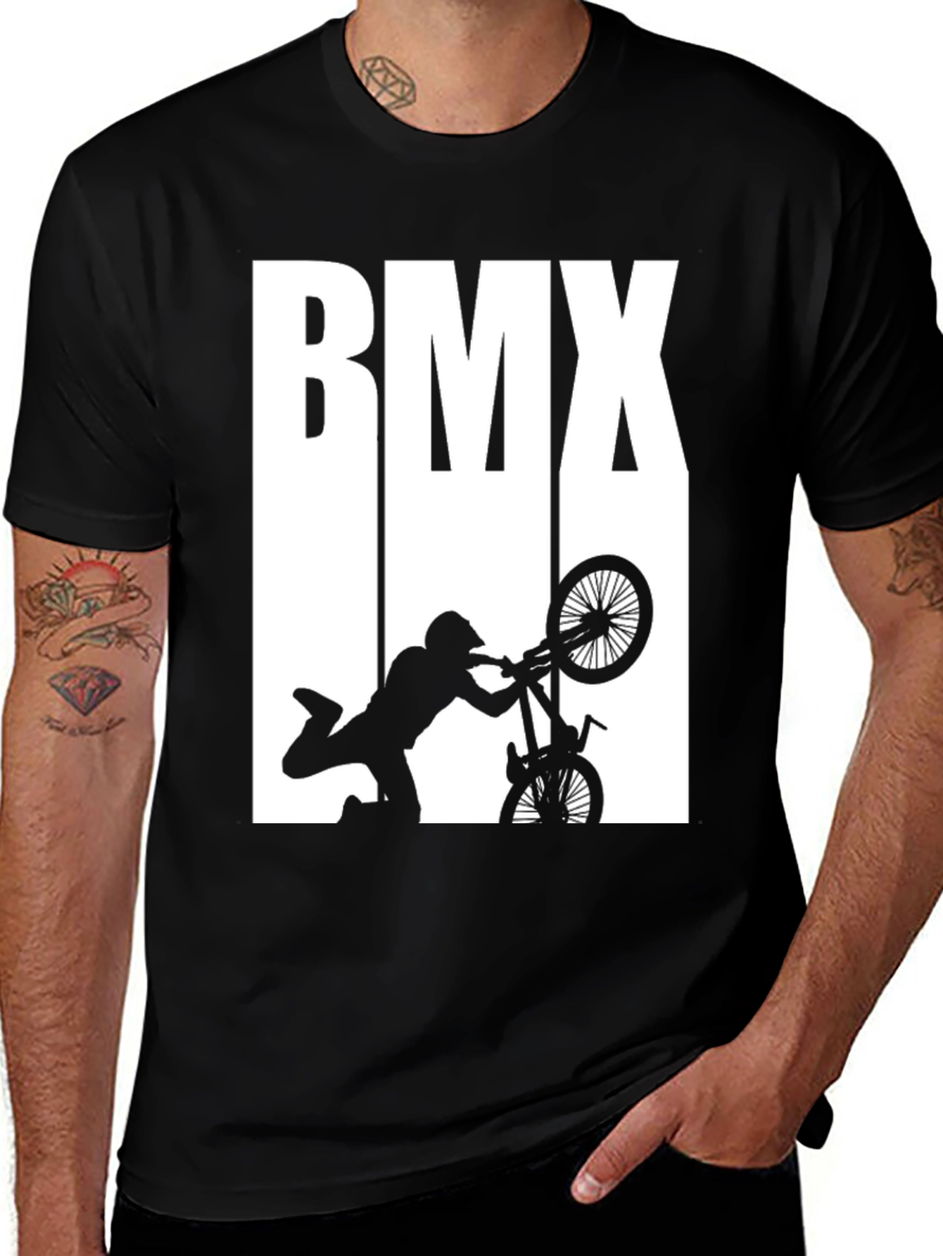 BMX Stunt Rider Graphic Tee - Black