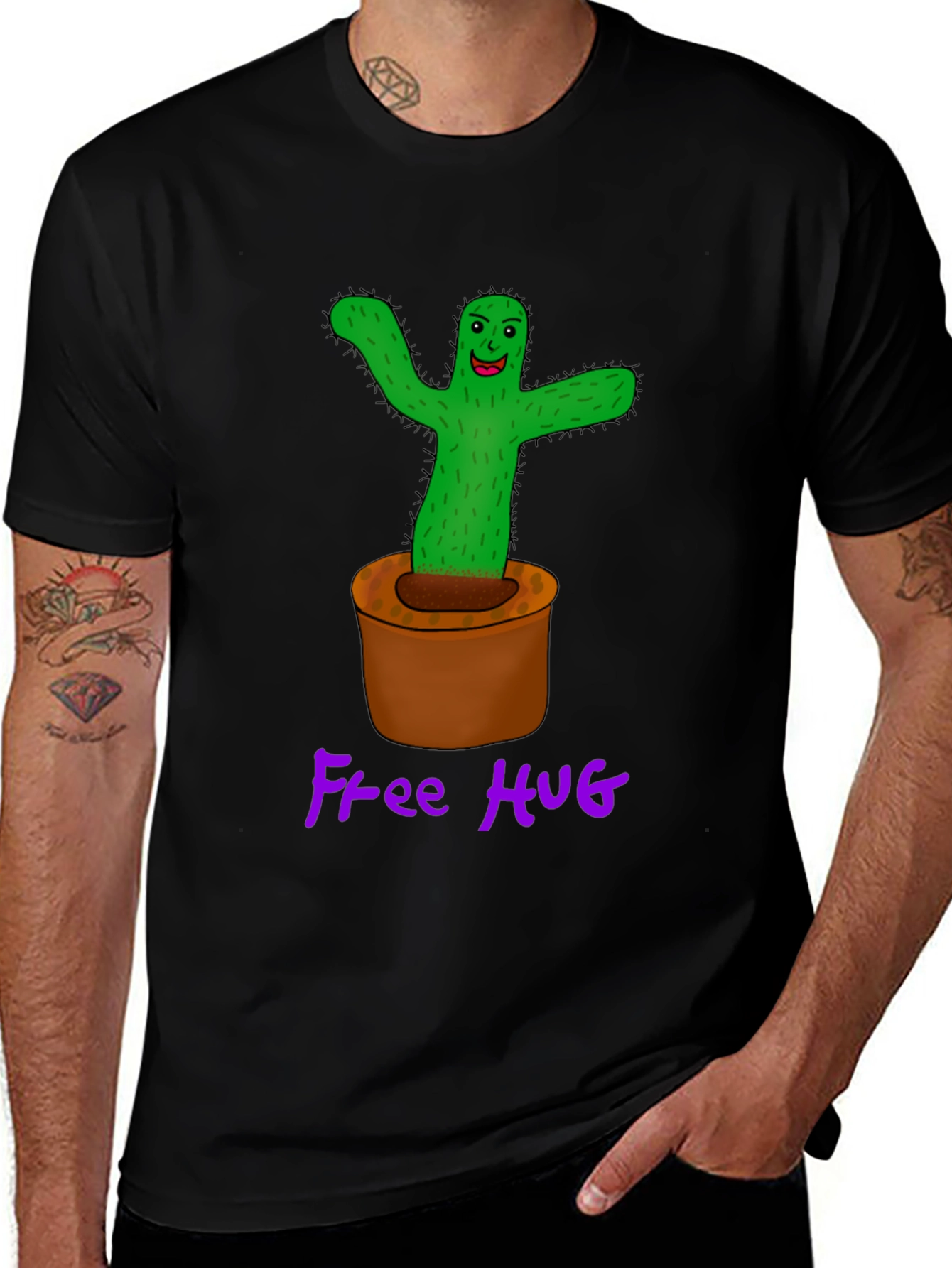 Variant 14 of Cactus Free Hugs T-Shirt