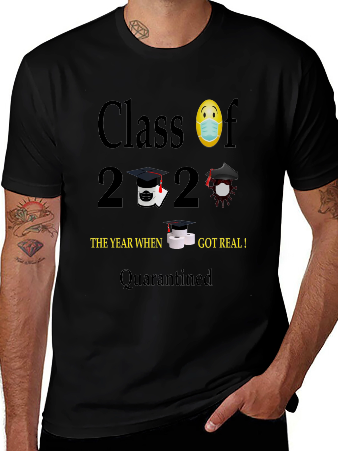 Variant 16 of Class of 2020 Pandemic T-Shirt - Quarantined Graduate Tee