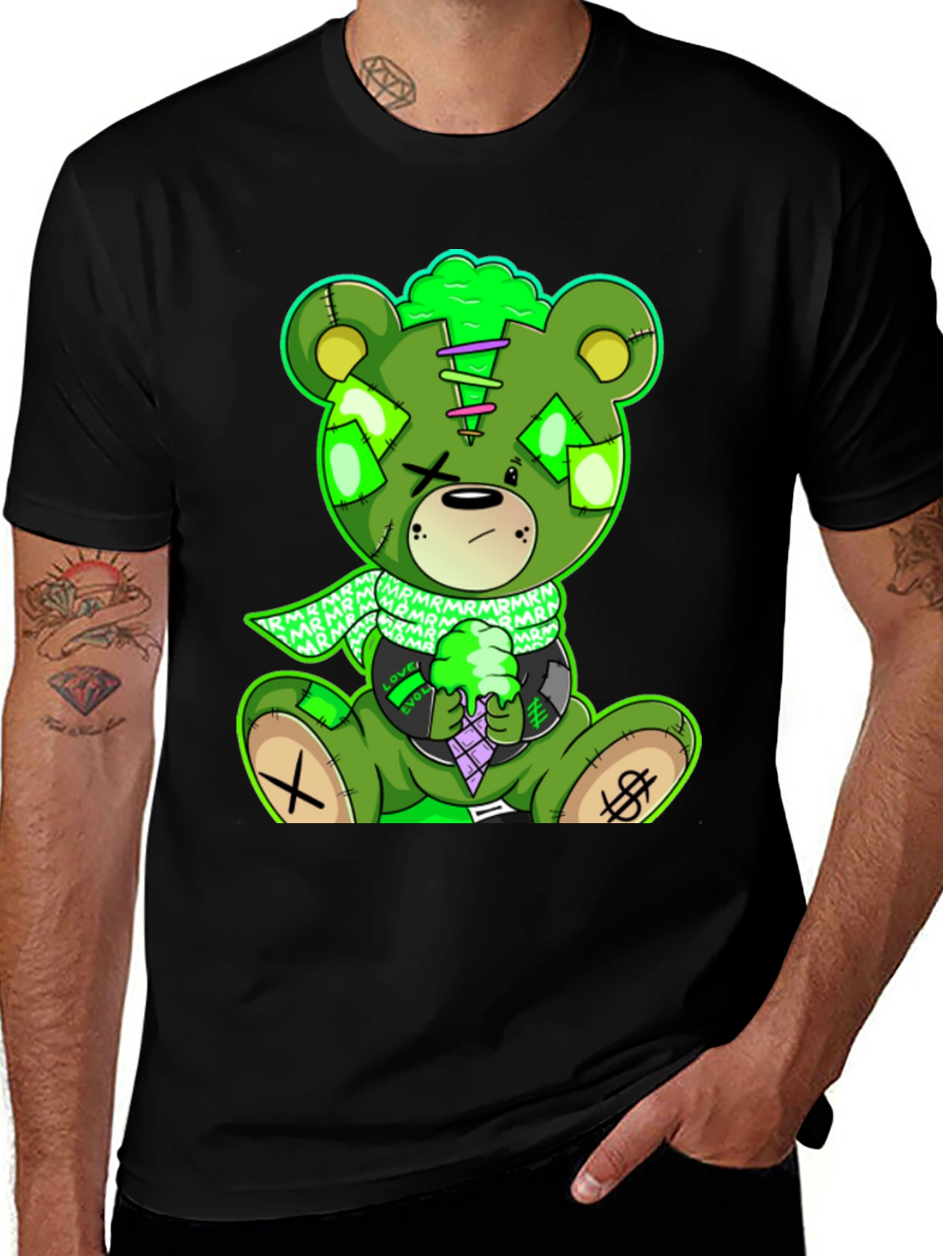 Variant 10 of Green Teddy Bear Graphic T-Shirt