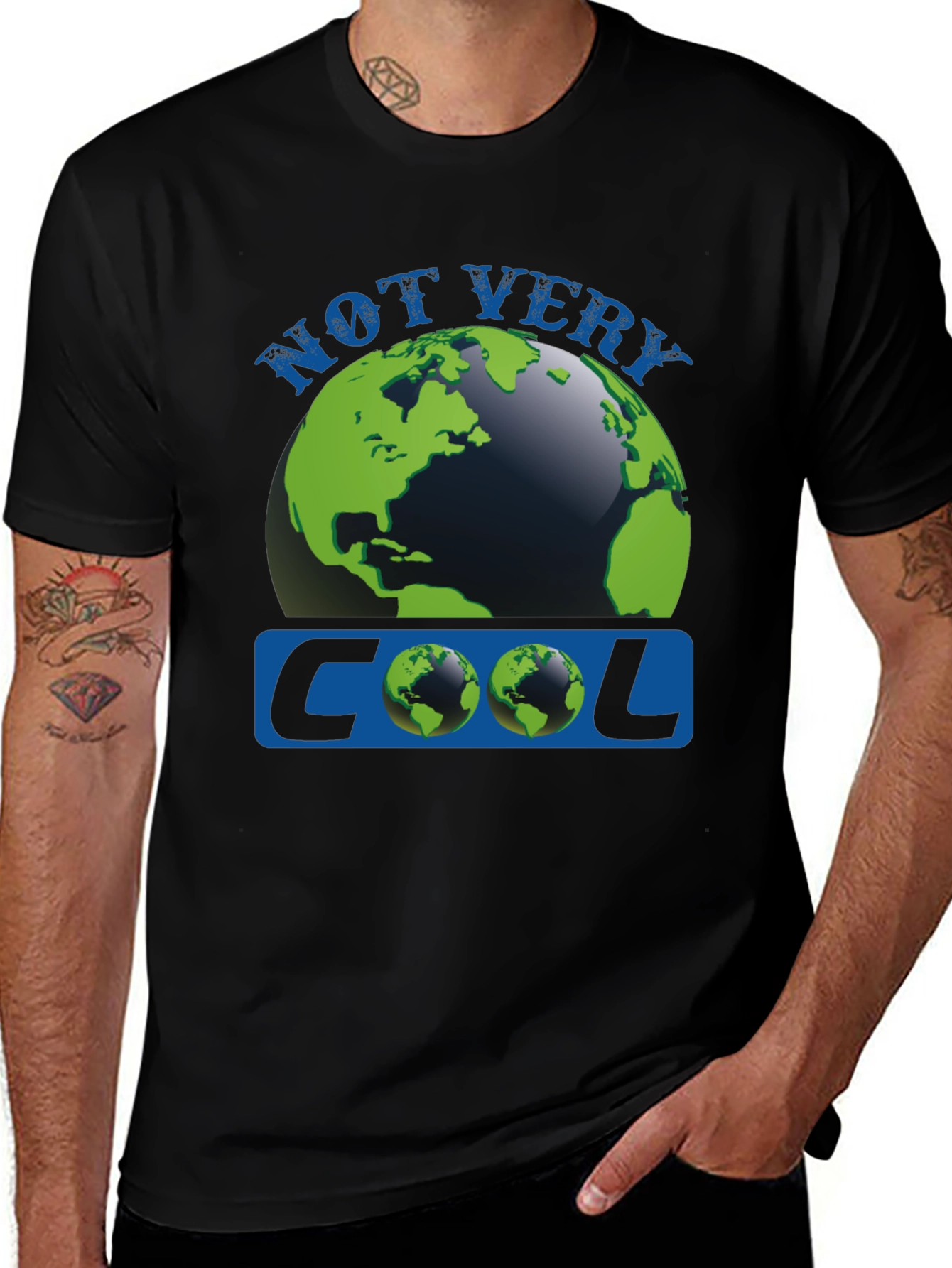 Variant 9 of Not Very Cool Earth Graphic Tee - Global Warming Awareness
