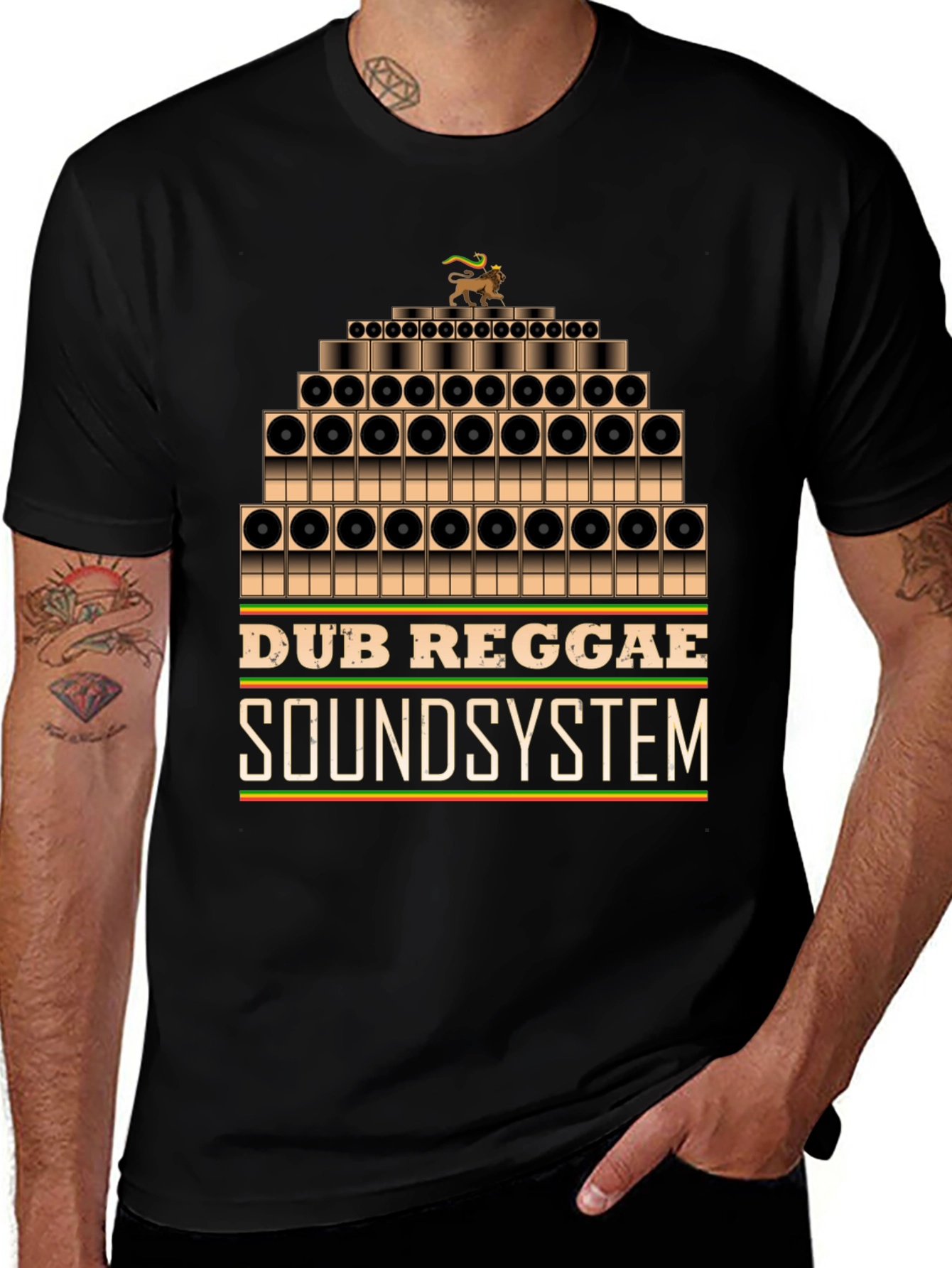 Variant 28 of Dub Reggae Soundsystem Graphic Tee - Black