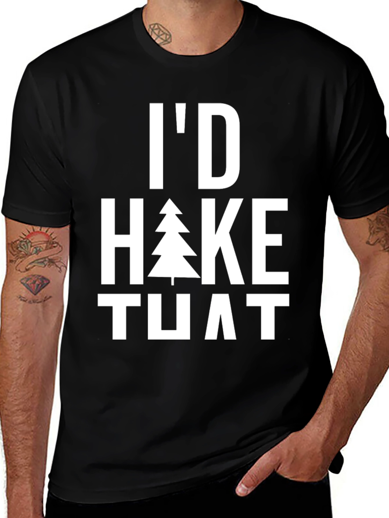 Variant 6 of I'd Hike That T-Shirt - Funny Hiking Tee