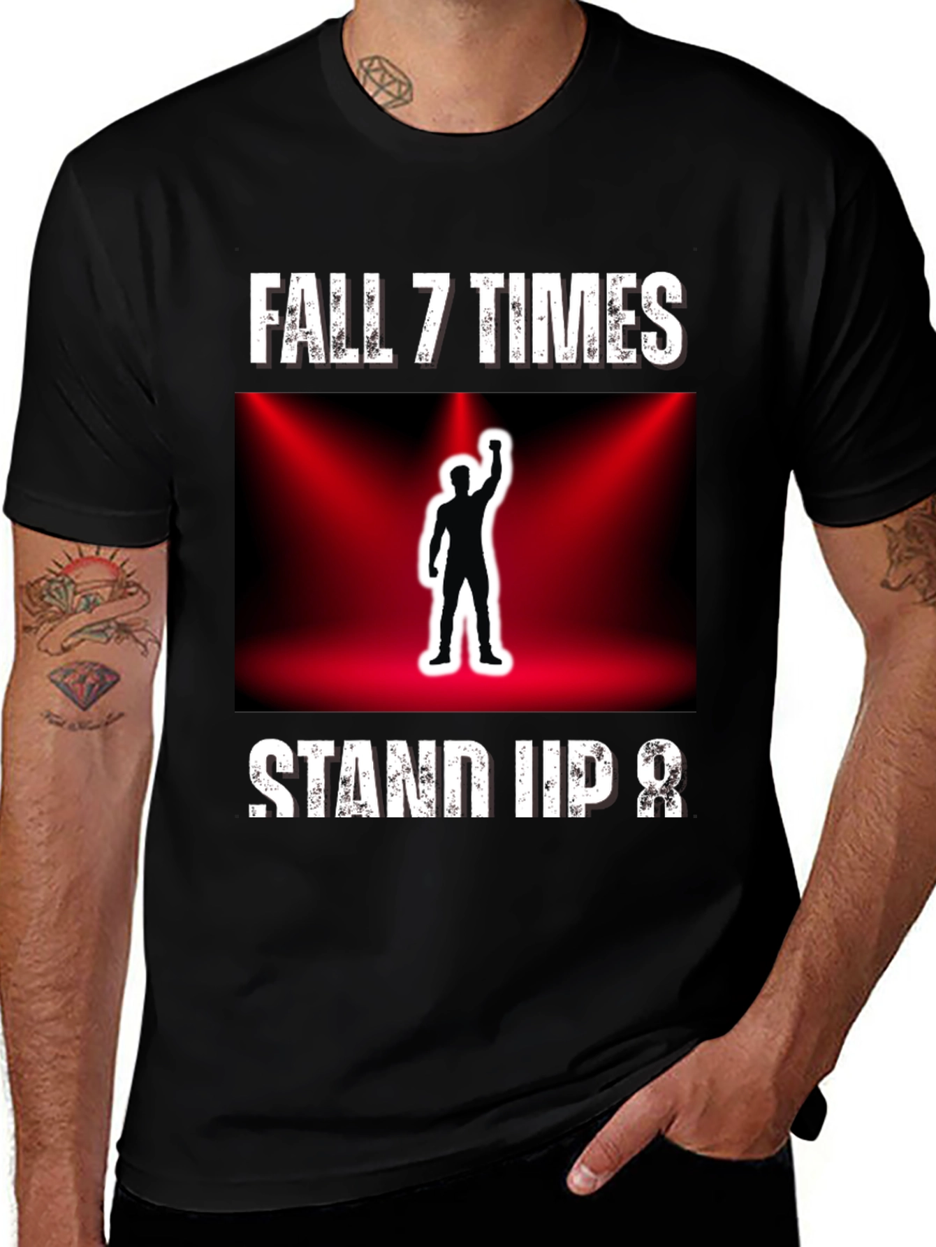 Variant 9 of Fall 7 Times Stand Up 8 T-Shirt