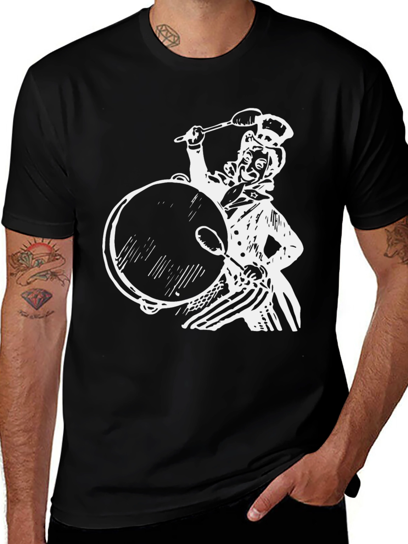 Variant 14 of Clown Drummer Graphic Tee