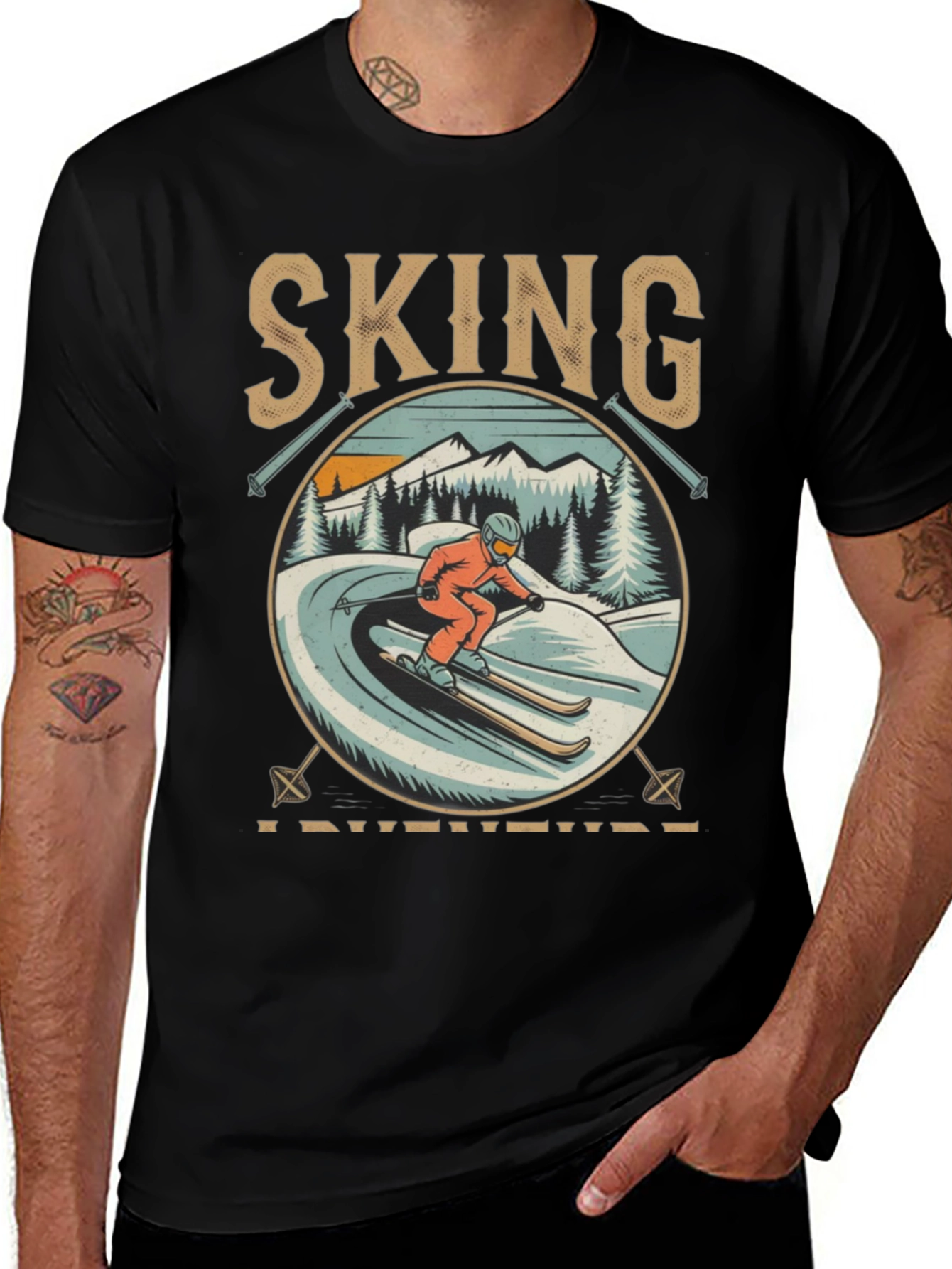 Variant 24 of Skiing Adventure Graphic Tee