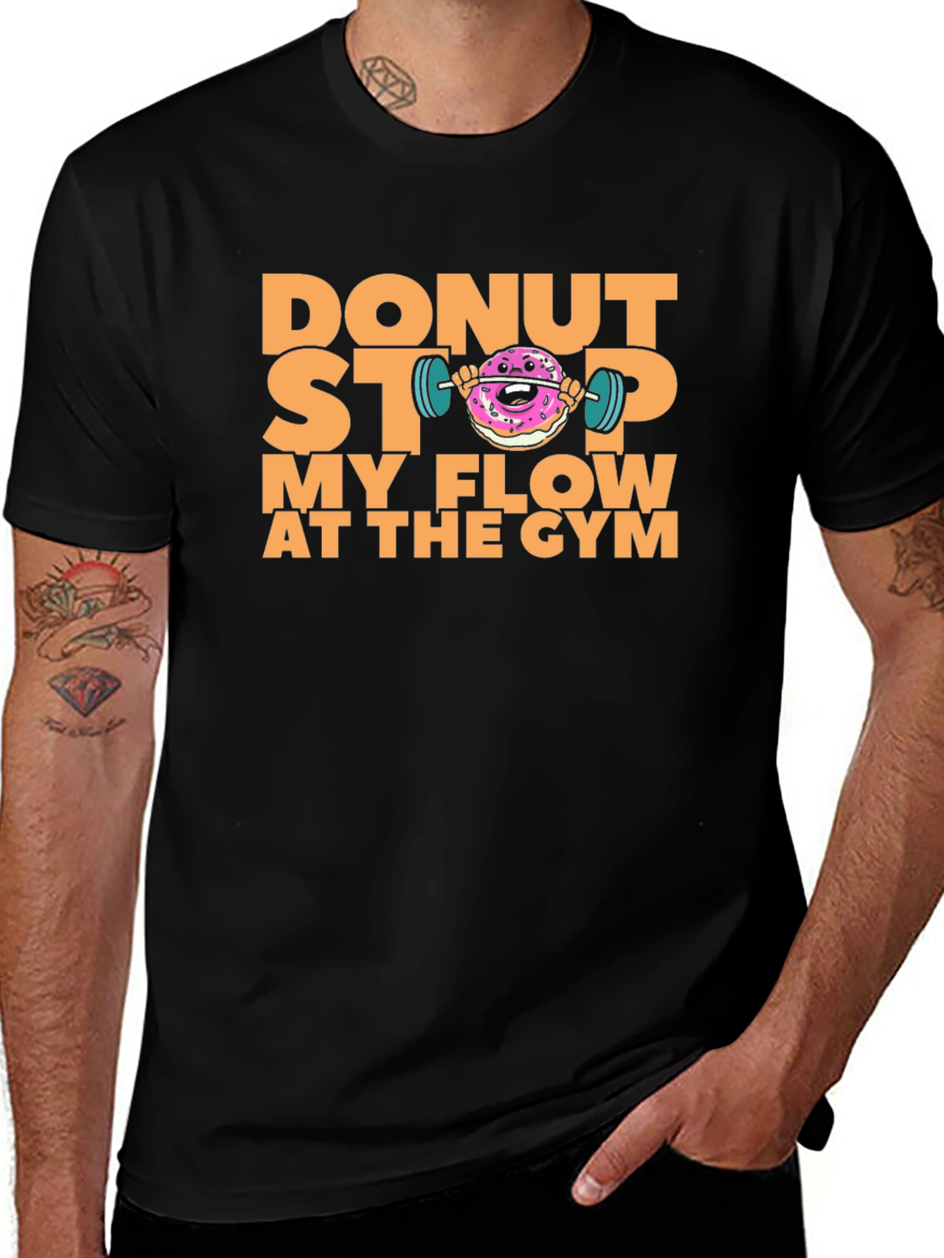 Variant 22 of Donut Stop My Flow Gym T-Shirt