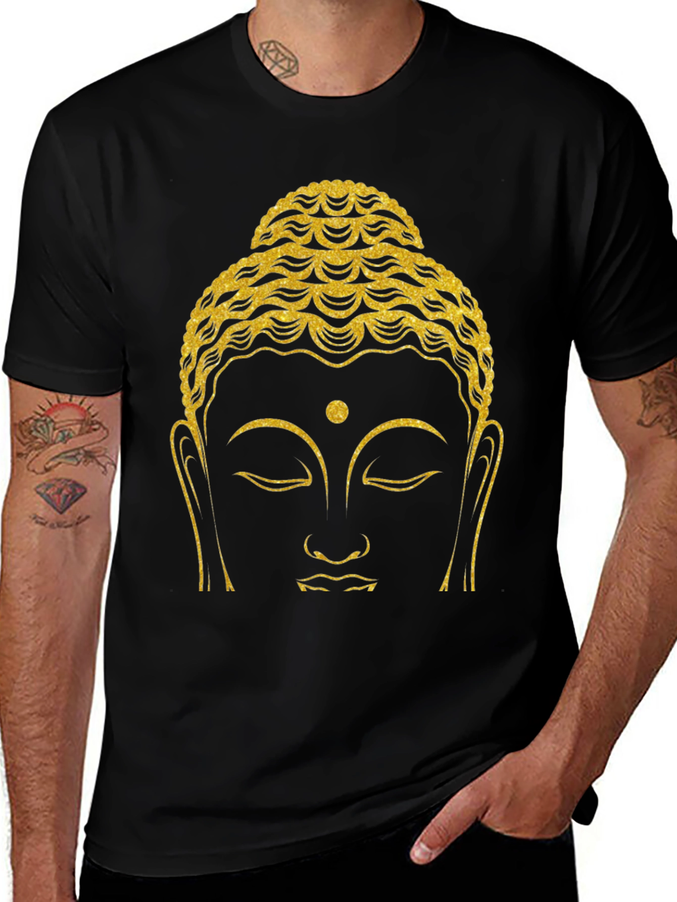 Buddha Graphic Tee - Zen Style Black T-Shirt