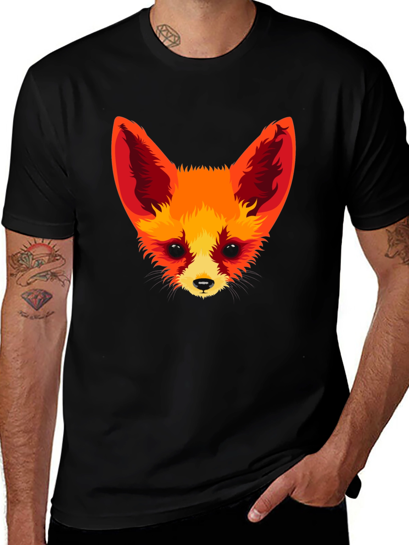 Variant 5 of Fox Graphic T-Shirt - Black