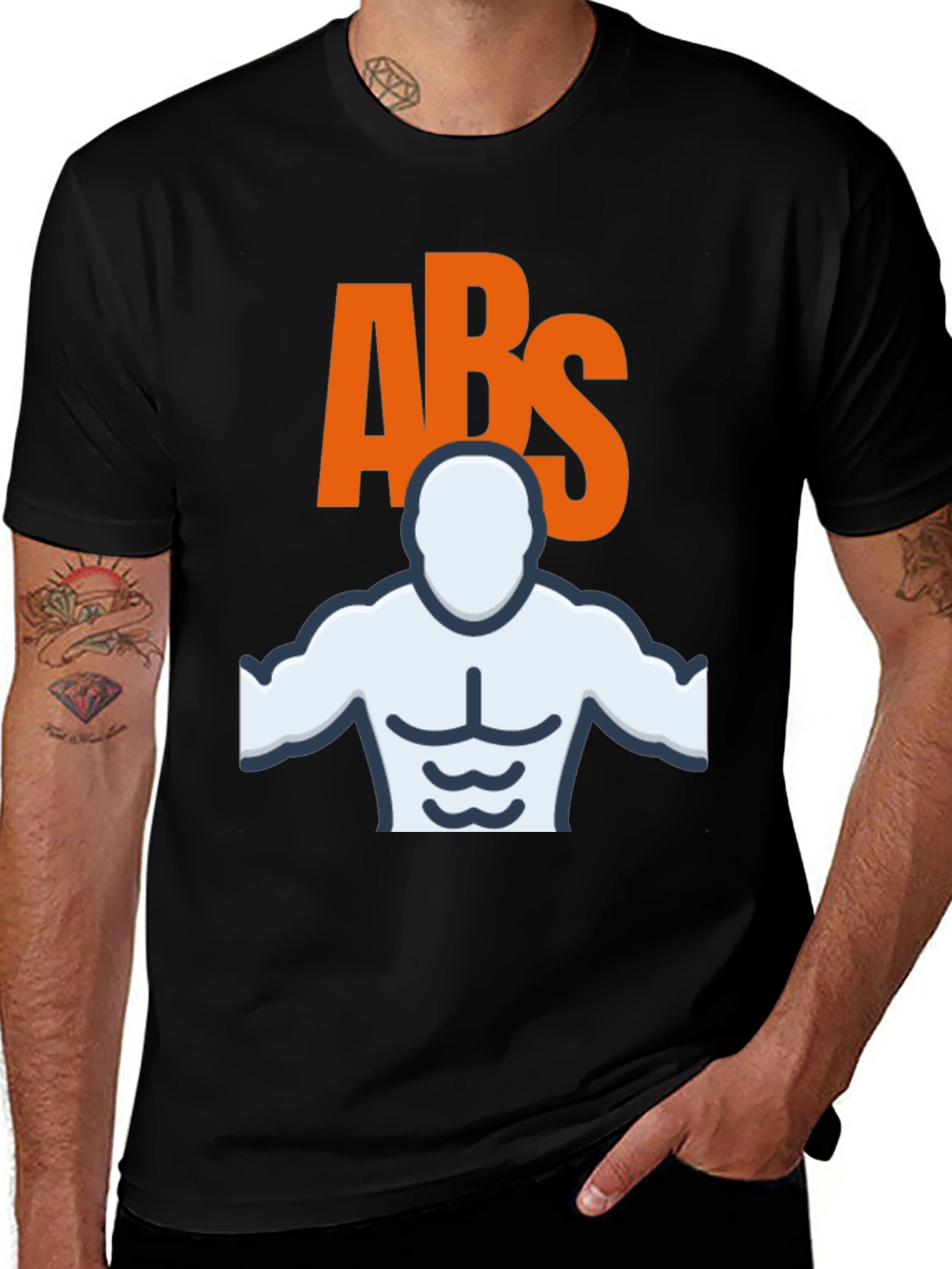 Variant 5 of ABS Graphic T-Shirt - Black Short Sleeve