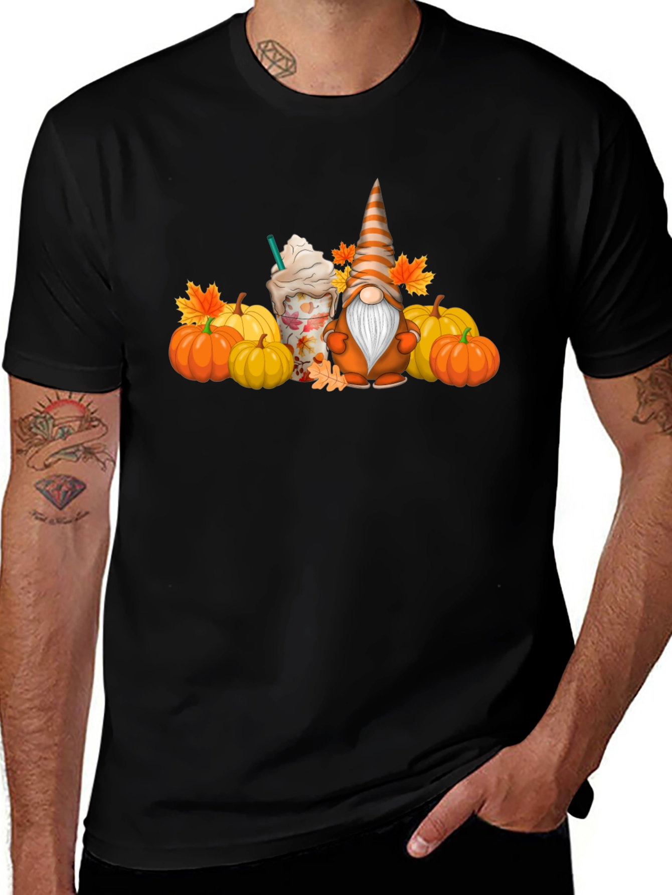 Variant 23 of Autumn Gnome Pumpkin Spice T-Shirt