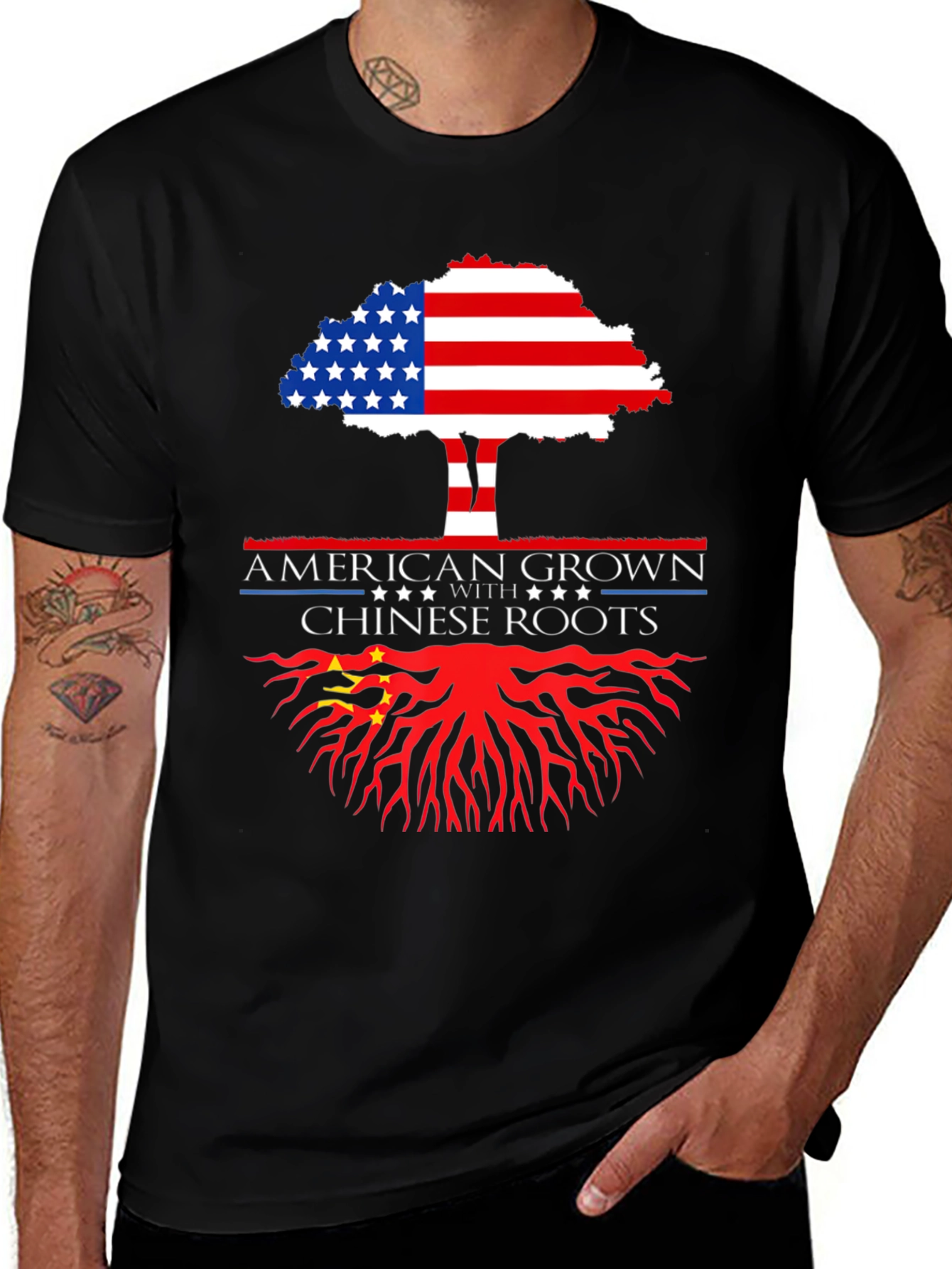 American Grown with Chinese Roots T-Shirt