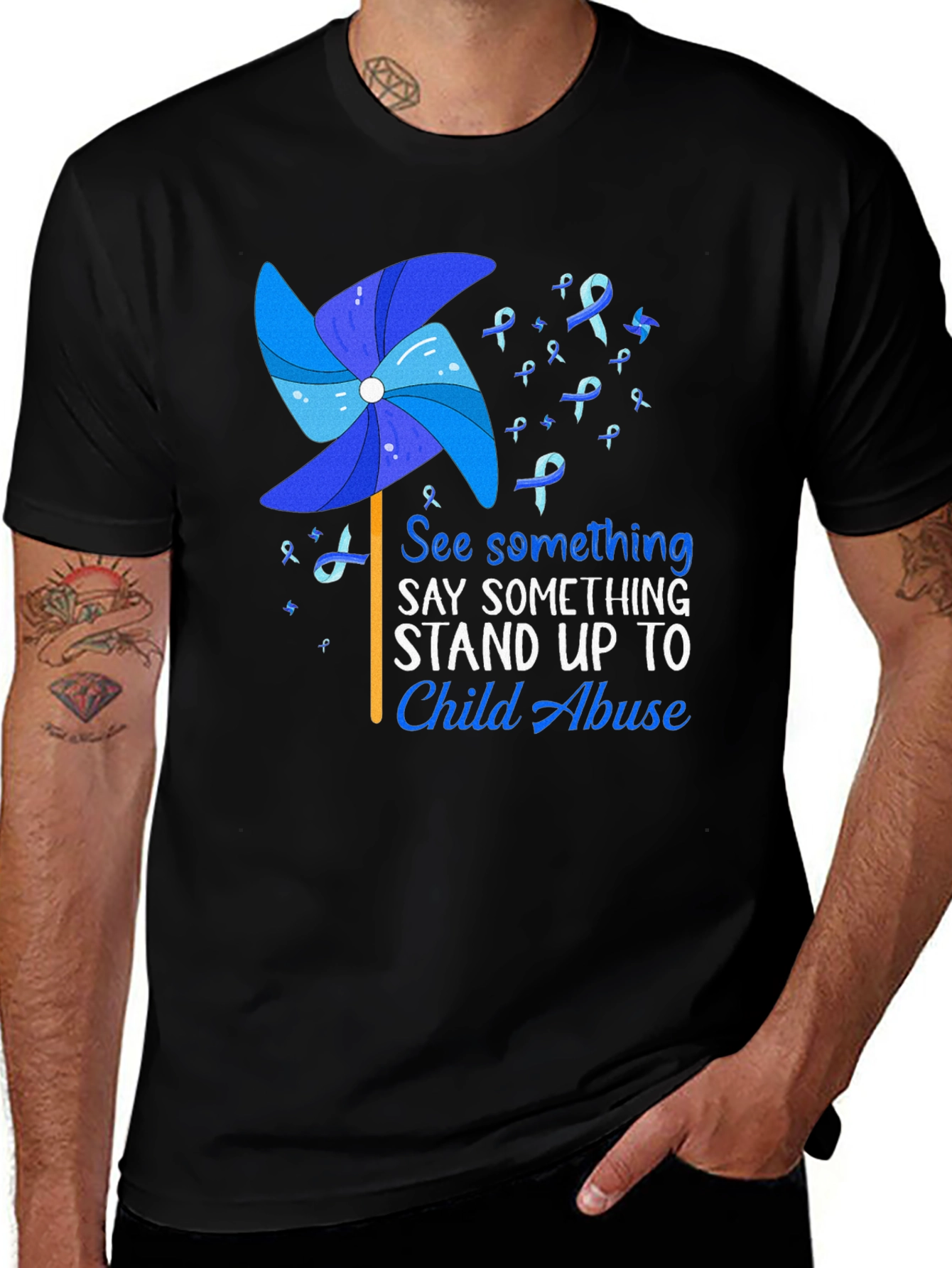 Child Abuse Awareness Graphic T-Shirt