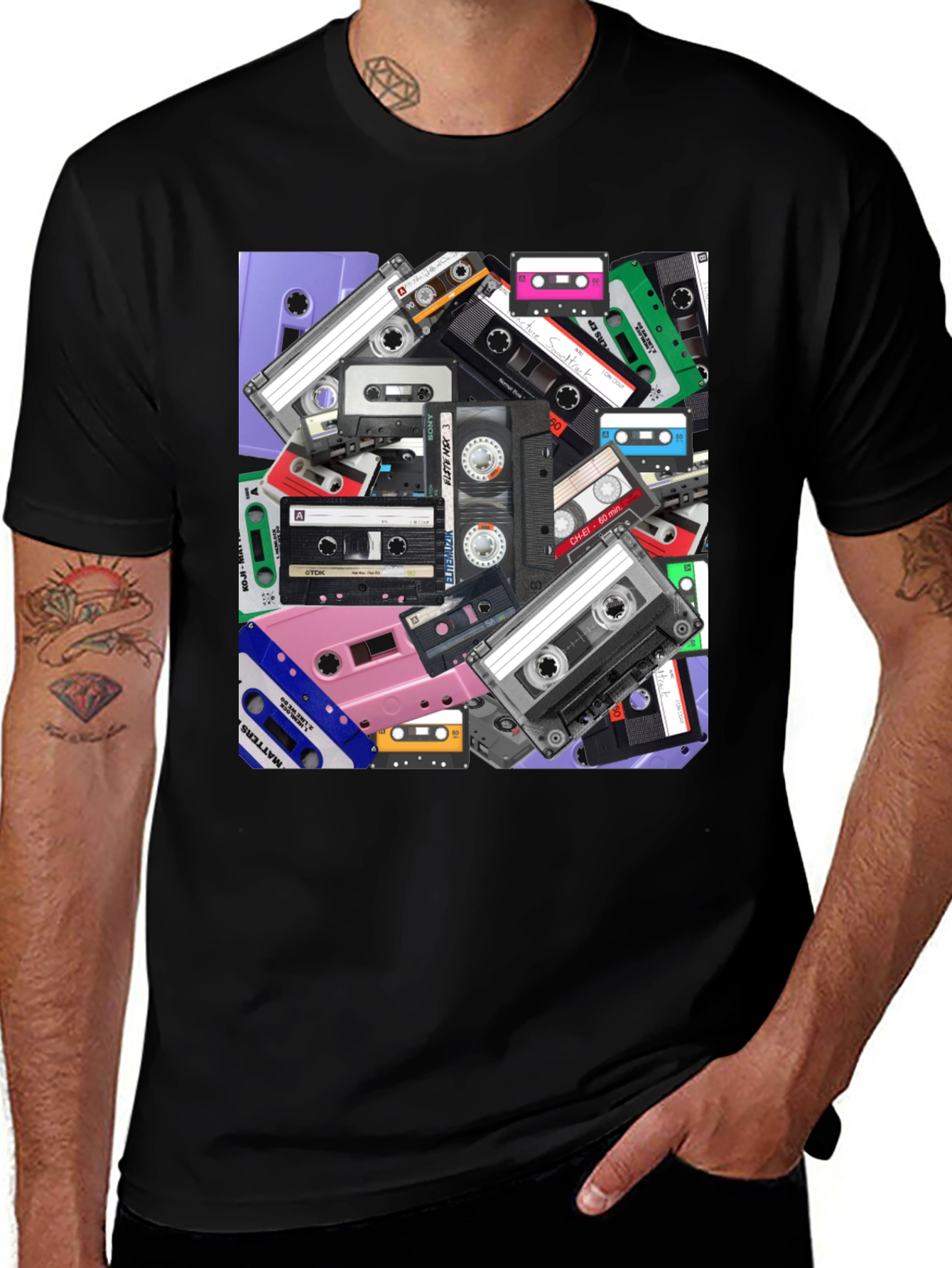 Variant 2 of Retro Cassette Tape Graphic T-Shirt
