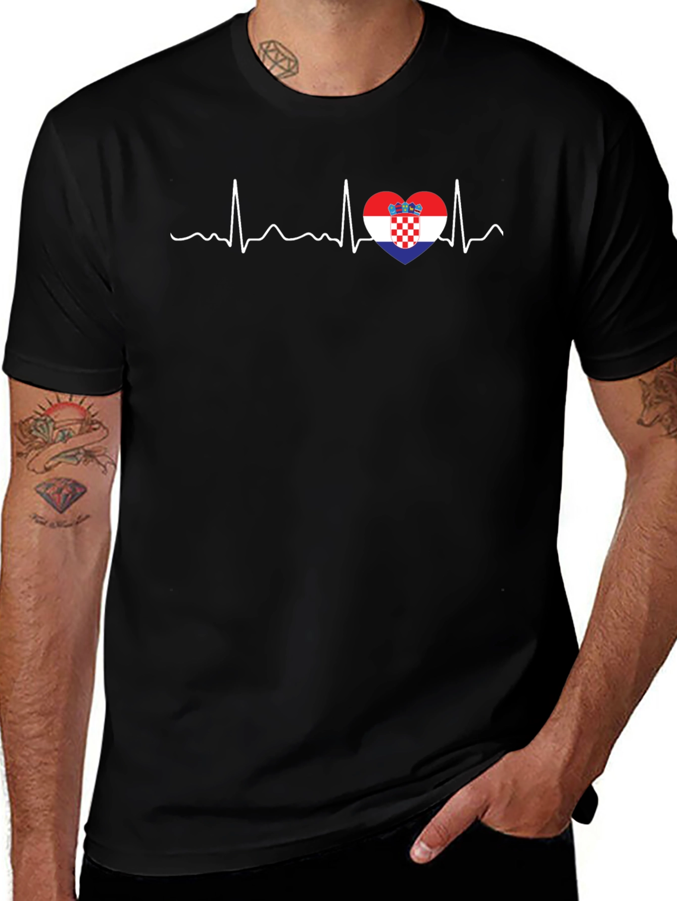 Croatia Heartbeat T-Shirt - Croatian Pride Tee