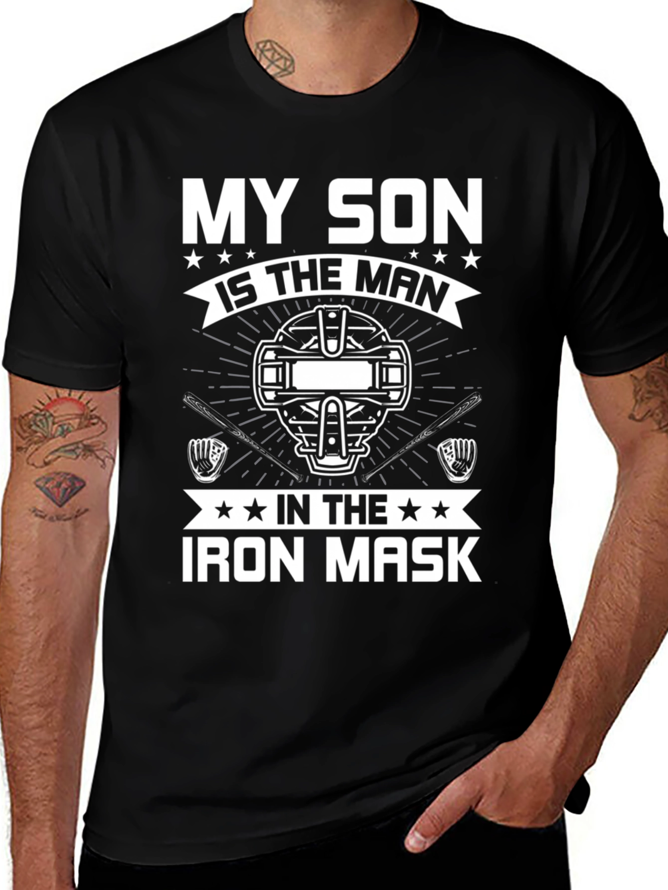 Variant 30 of My Son Iron Mask Baseball Catcher T-Shirt