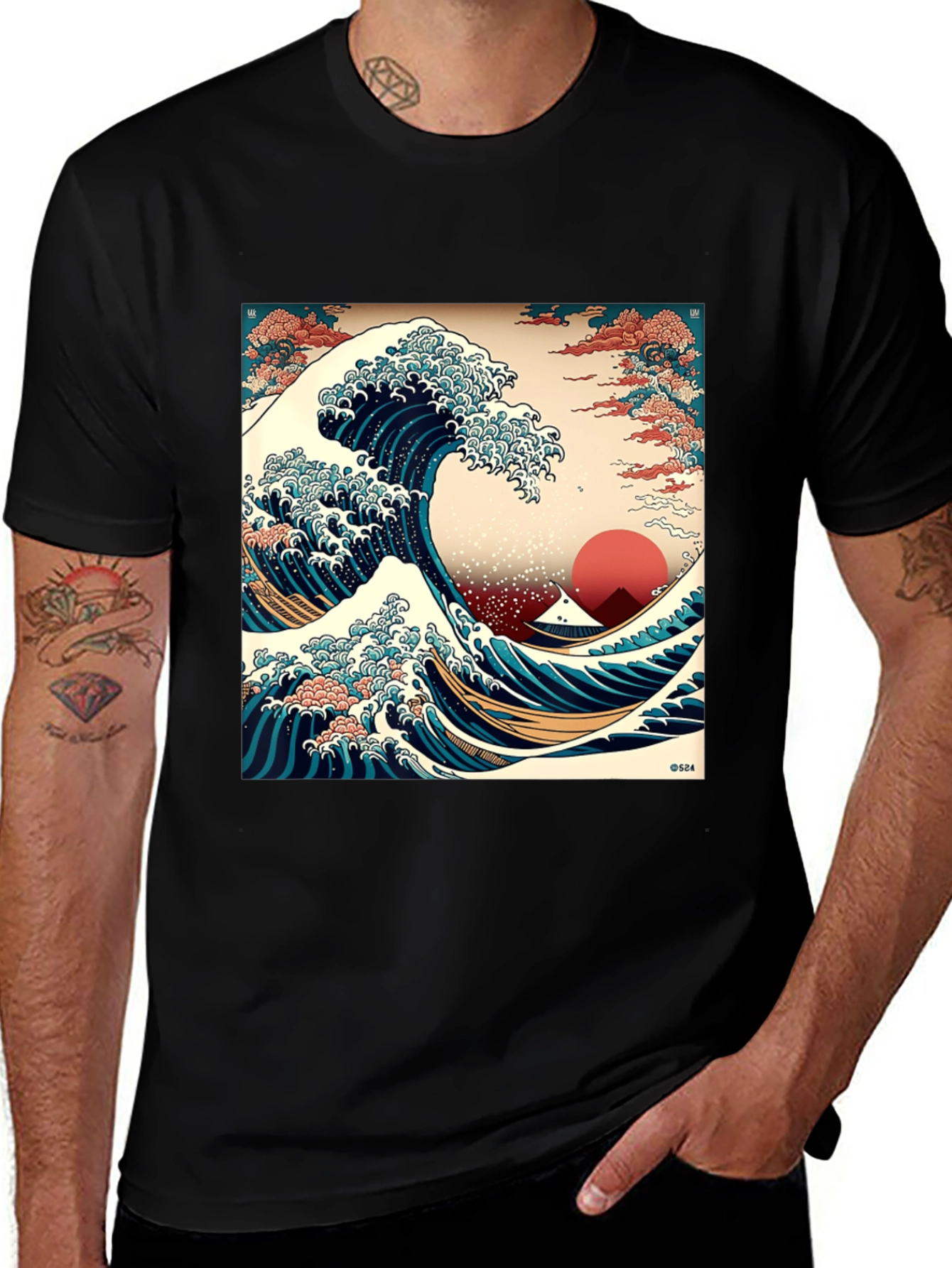 Variant 22 of Great Wave Graphic Tee - Artistic Unisex T-Shirt