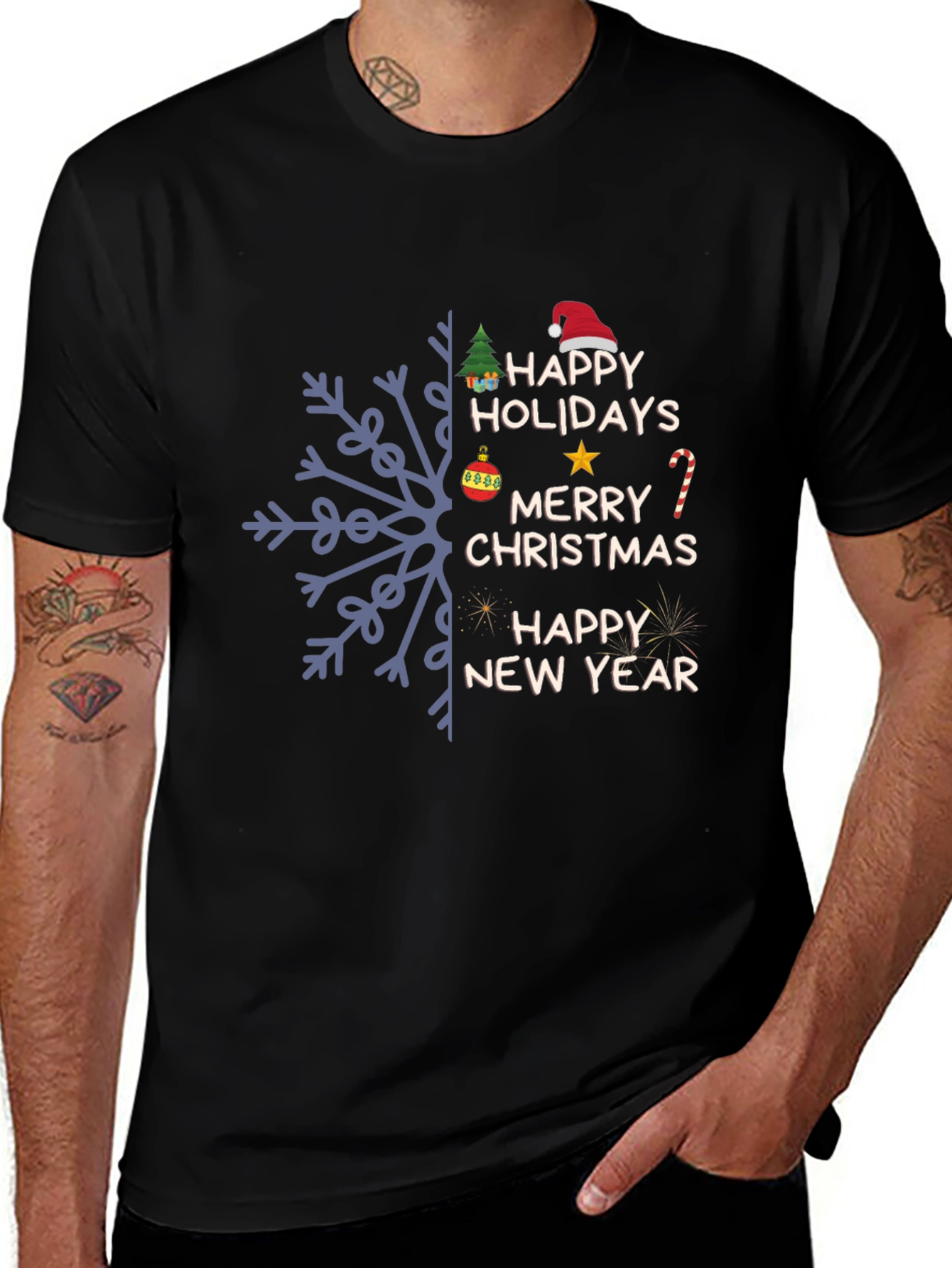 Variant 18 of Festive Holiday Greetings Graphic Tee