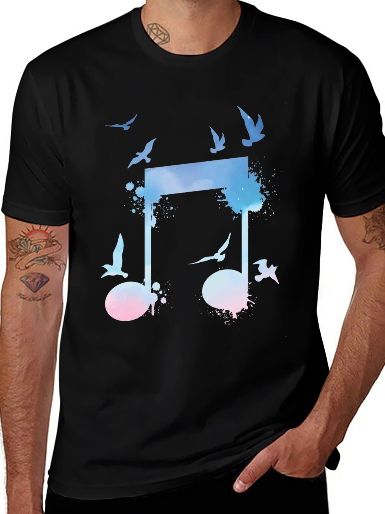 Variant 23 of Musical Note Bird T-Shirt - Artistic Design