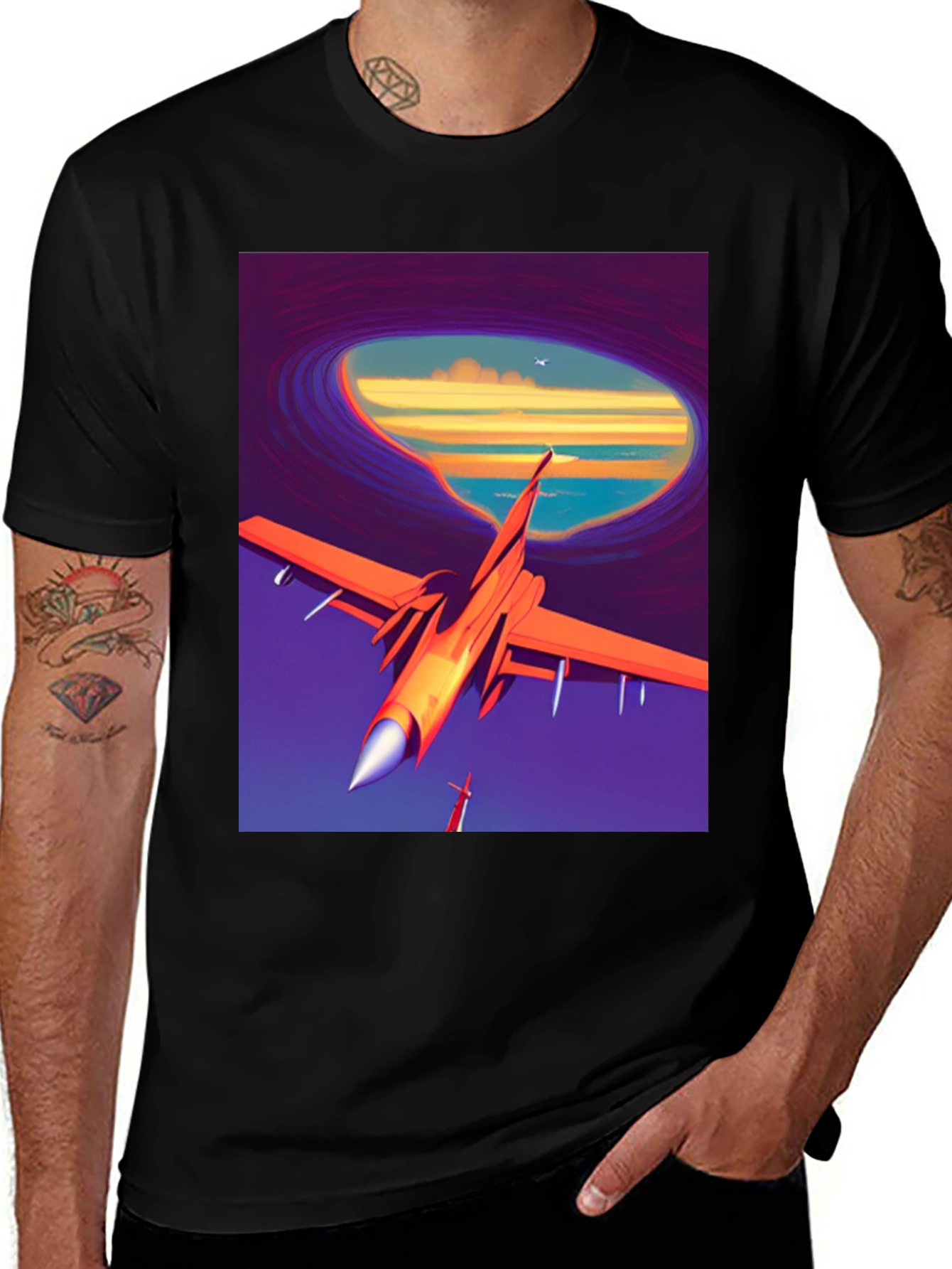 Variant 23 of Retro Airplane T-Shirt - Artistic Aviation Tee