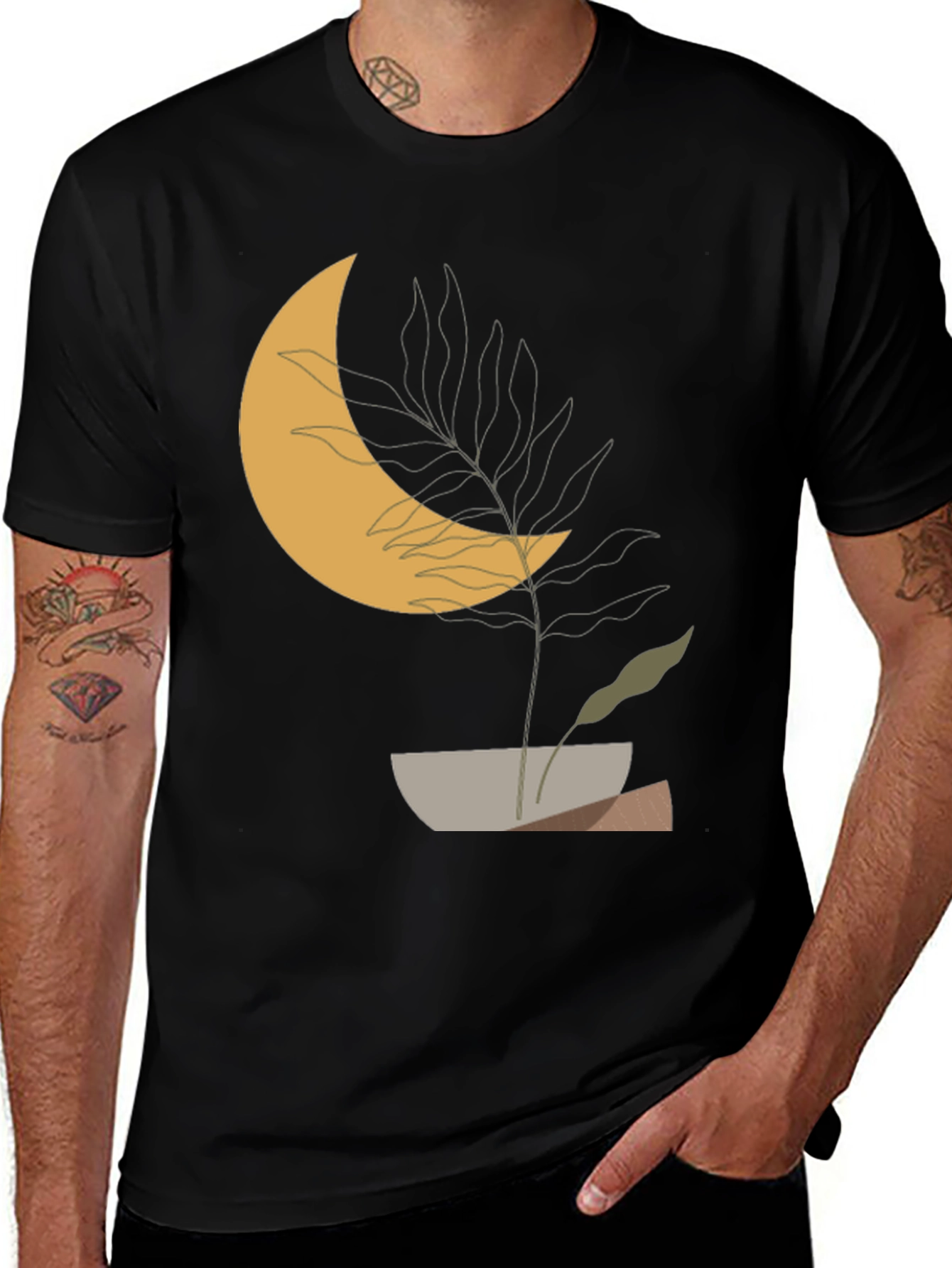 Variant 23 of Modern Moon Plant Graphic Tee
