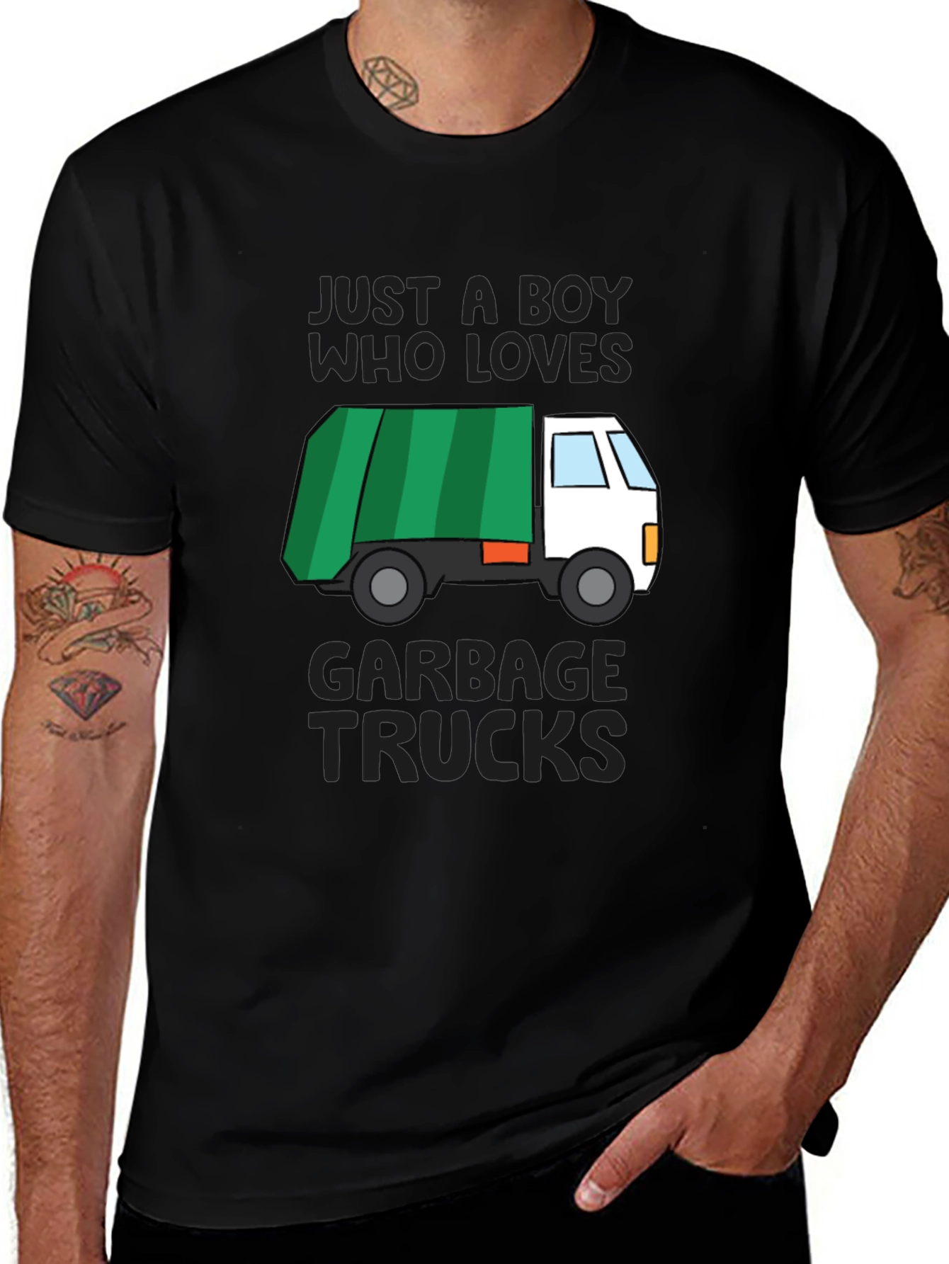 Variant 26 of Garbage Truck Lover T-Shirt - Just a Boy Who Loves Trucks