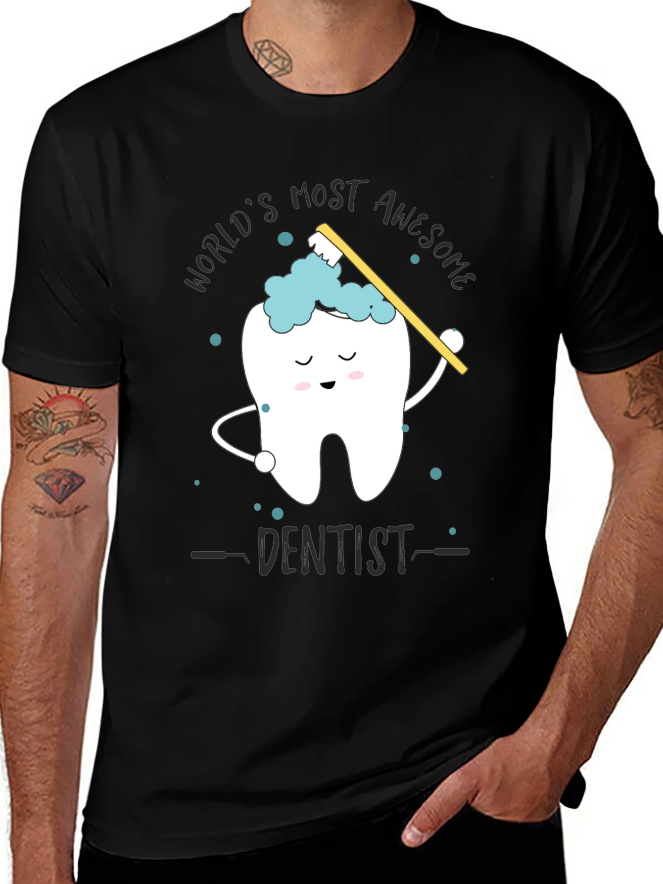 Variant 22 of Awesome Dentist Graphic Tee - Novelty Dental Shirt