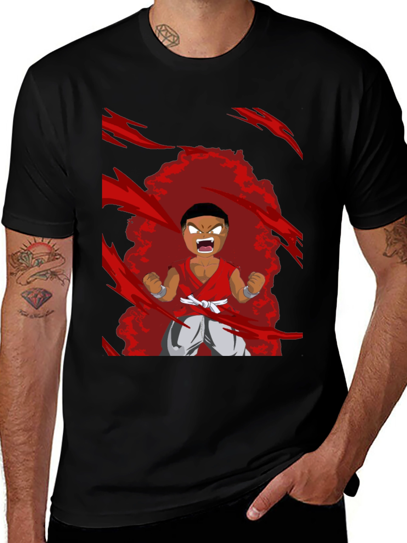 Black Cartoon Character Black T-Shirt main image