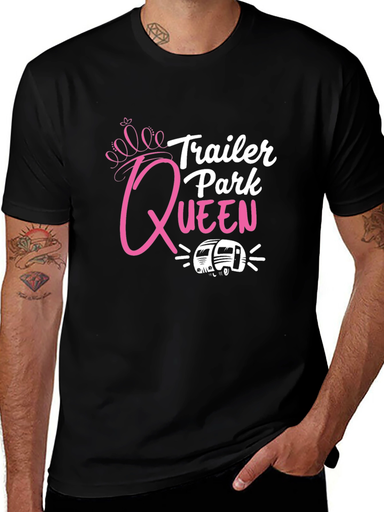 Variant 3 of Trailer Park Queen Graphic Tee - Camping Humor