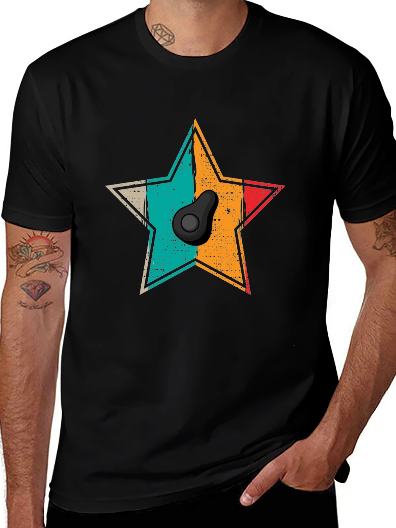 Variant 24 of Retro Avocado Star T-Shirt - Unisex