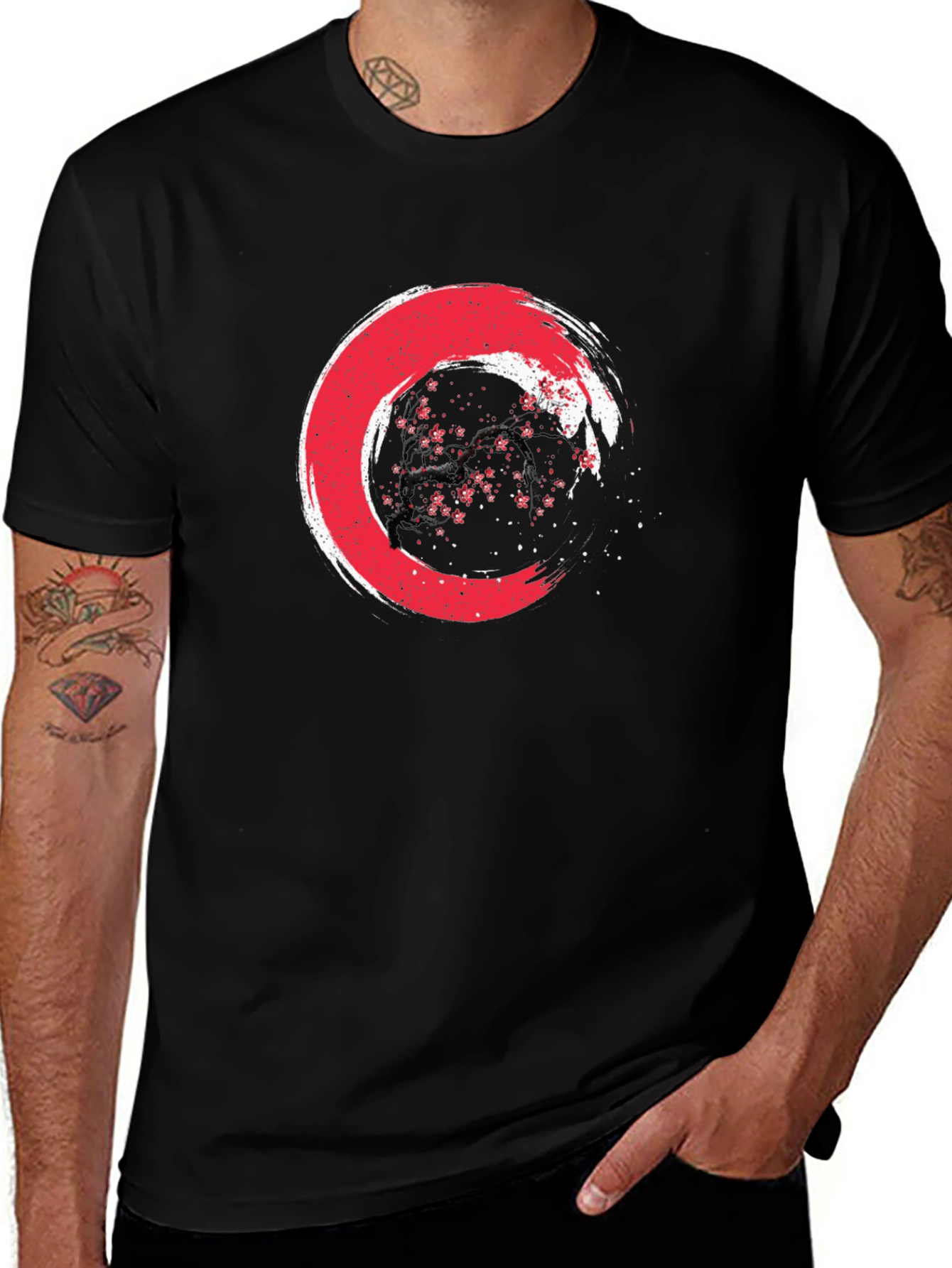 Variant 21 of Zen Circle Graphic Tee - Japanese Enso Art Shirt