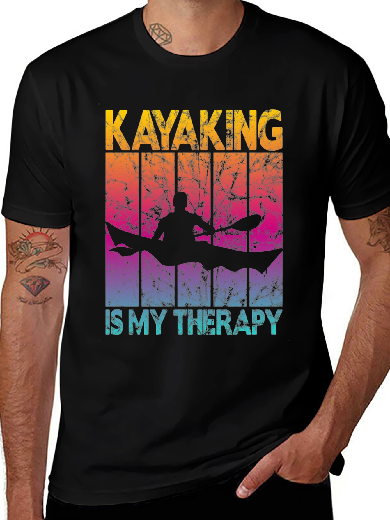 Variant 25 of Kayaking Therapy T-Shirt - Outdoor Adventure Tee