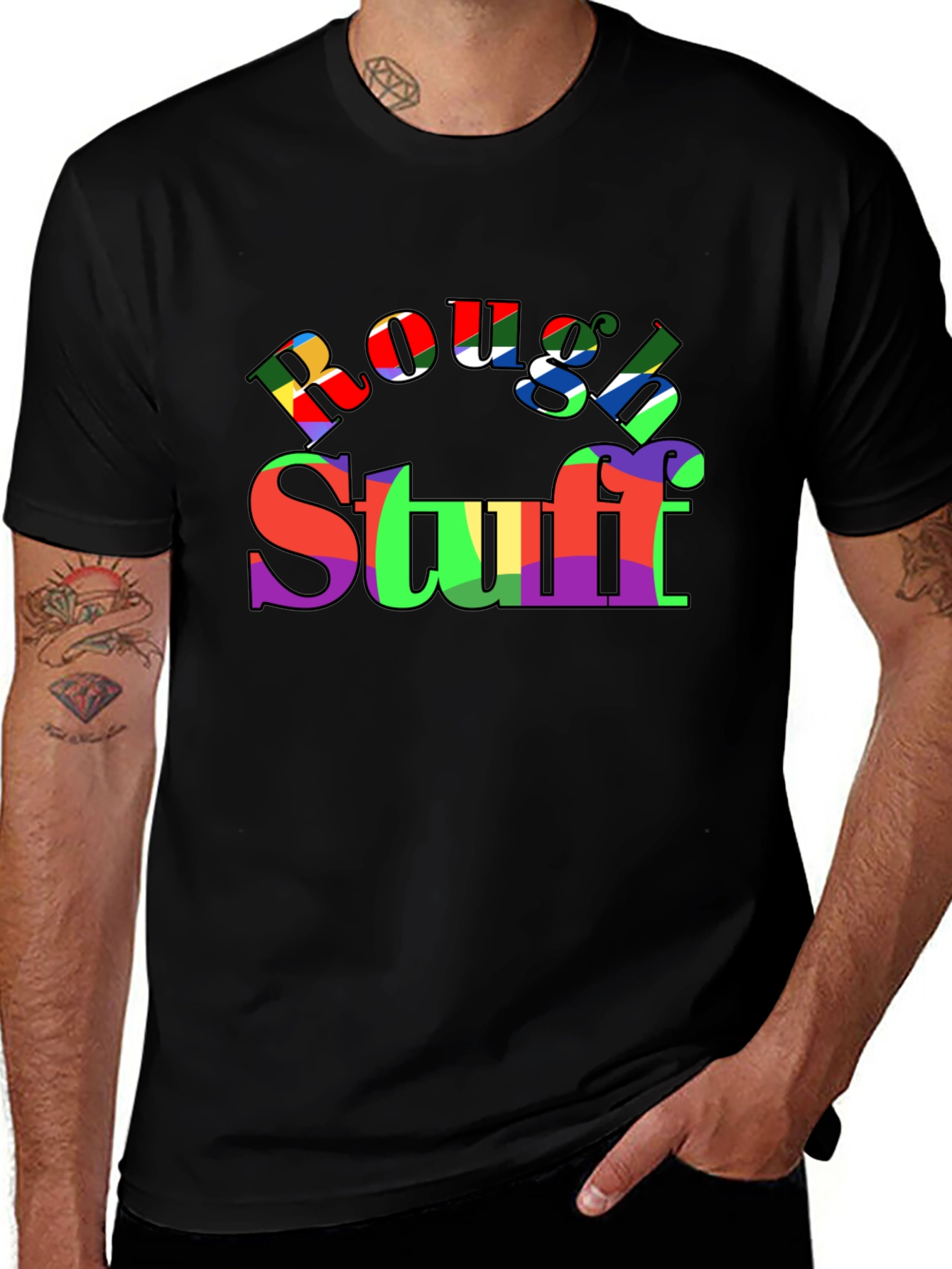 Variant 19 of Rough & Stuff Colorful Graphic T-Shirt