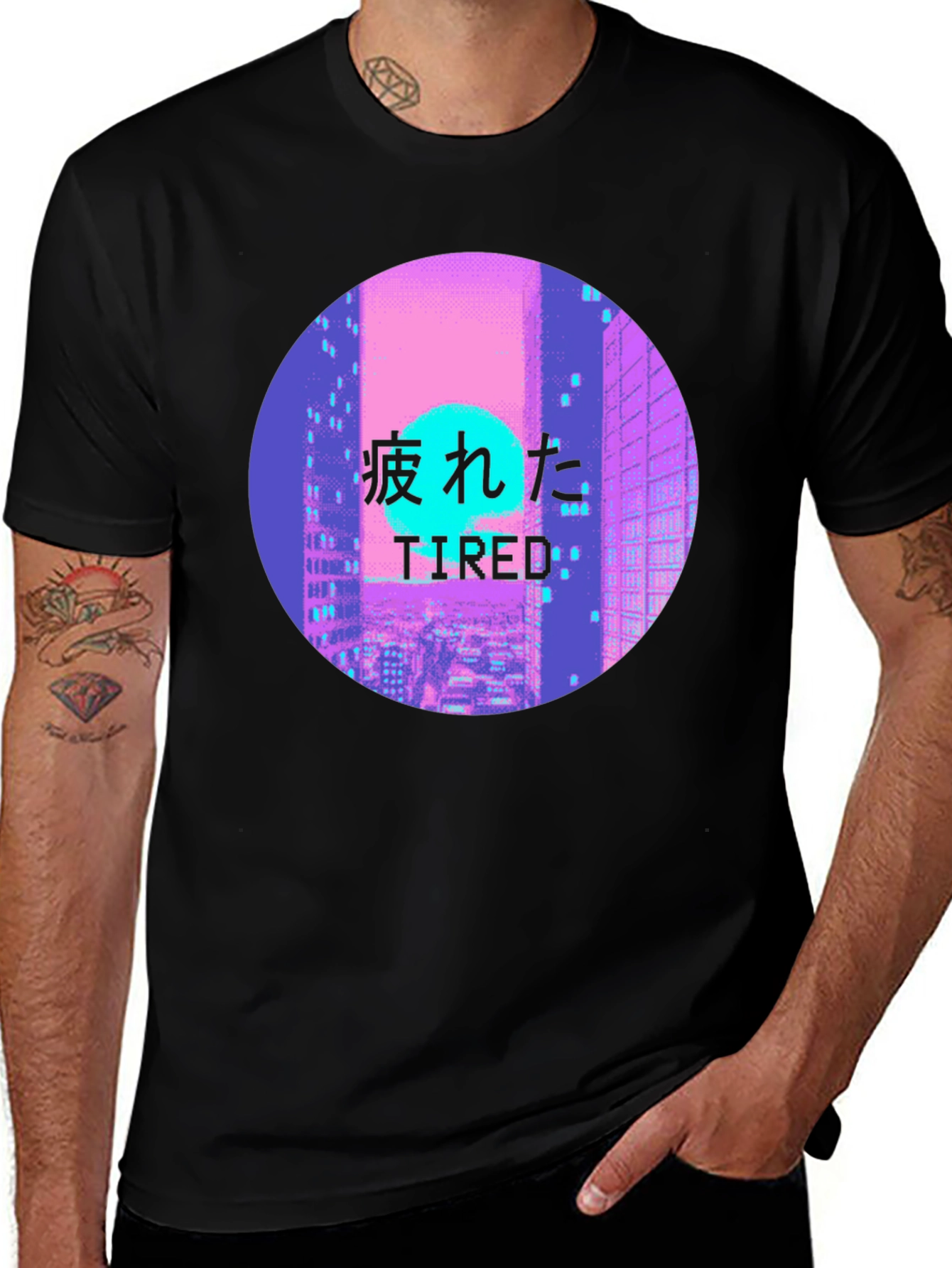Variant 12 of Tired Aesthetic Vaporwave T-Shirt