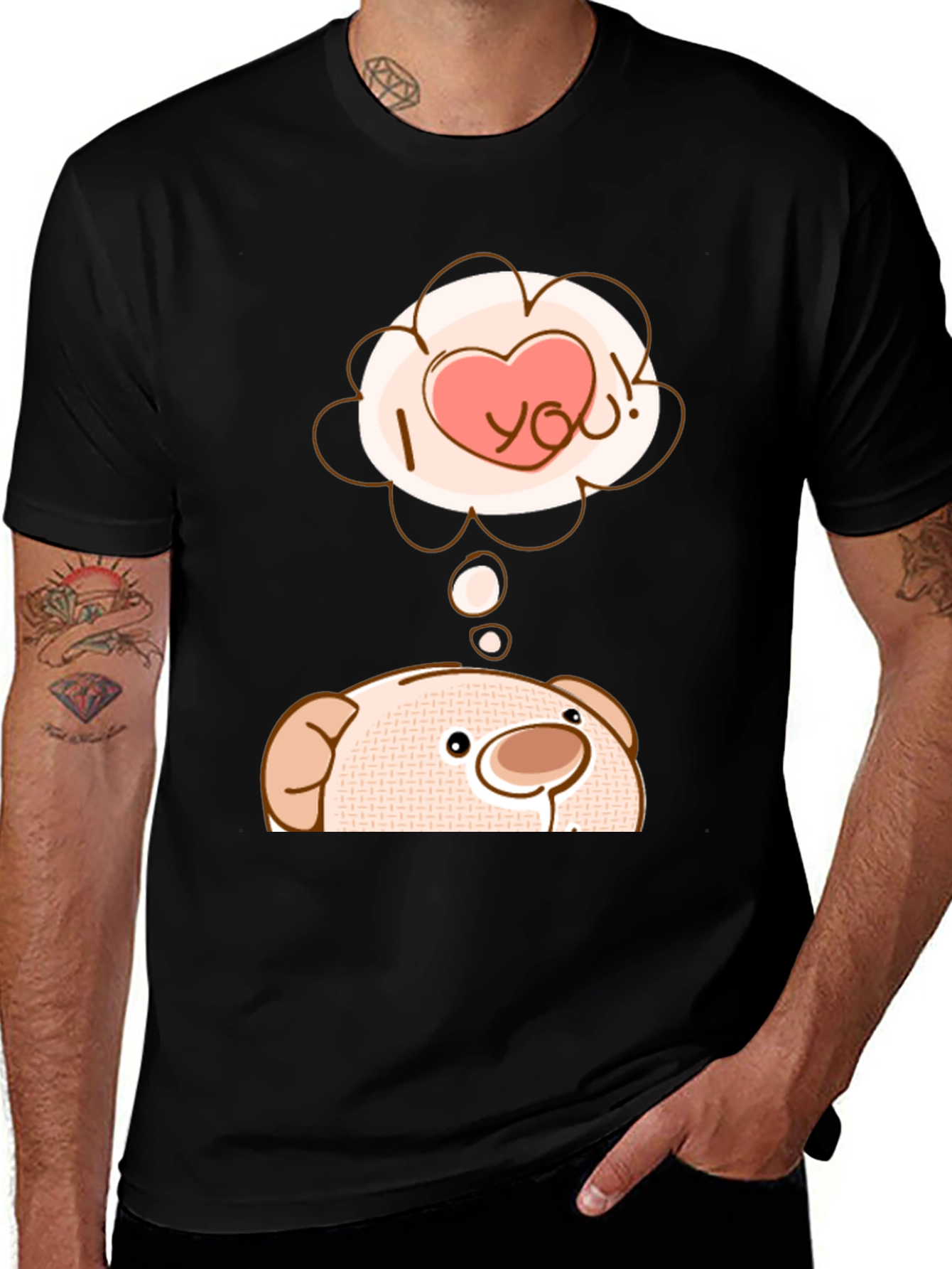 Variant 14 of Cute Bear T-Shirt - I Love You Design