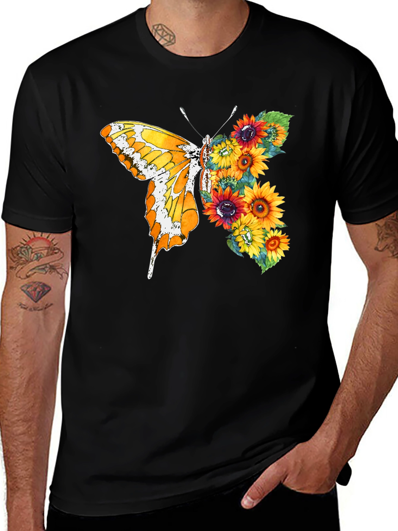 Variant 21 of Butterfly Sunflower Graphic Tee